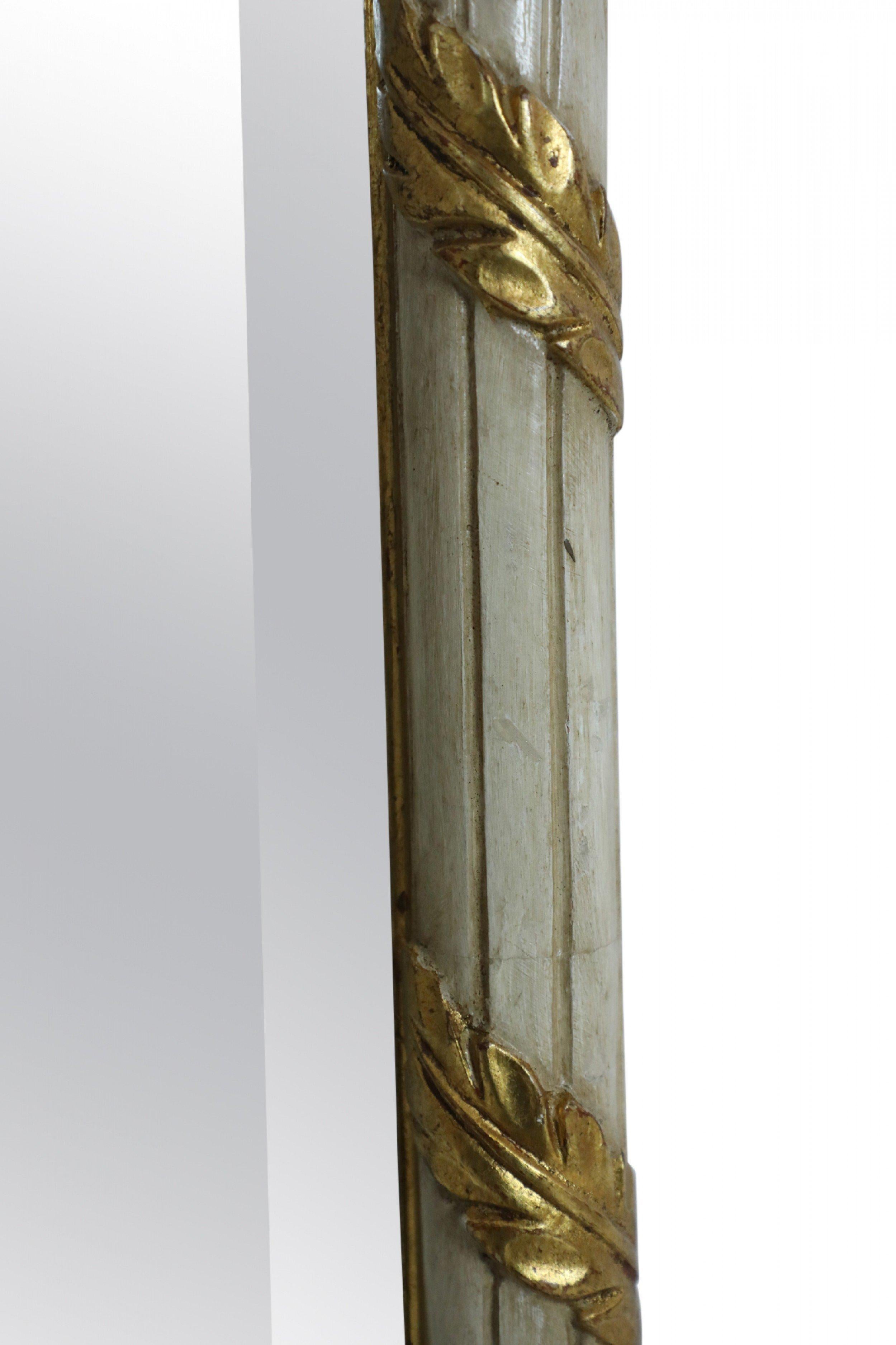 Italian Neo-Classic Style White and Gilt Painted Wall Mirror 6