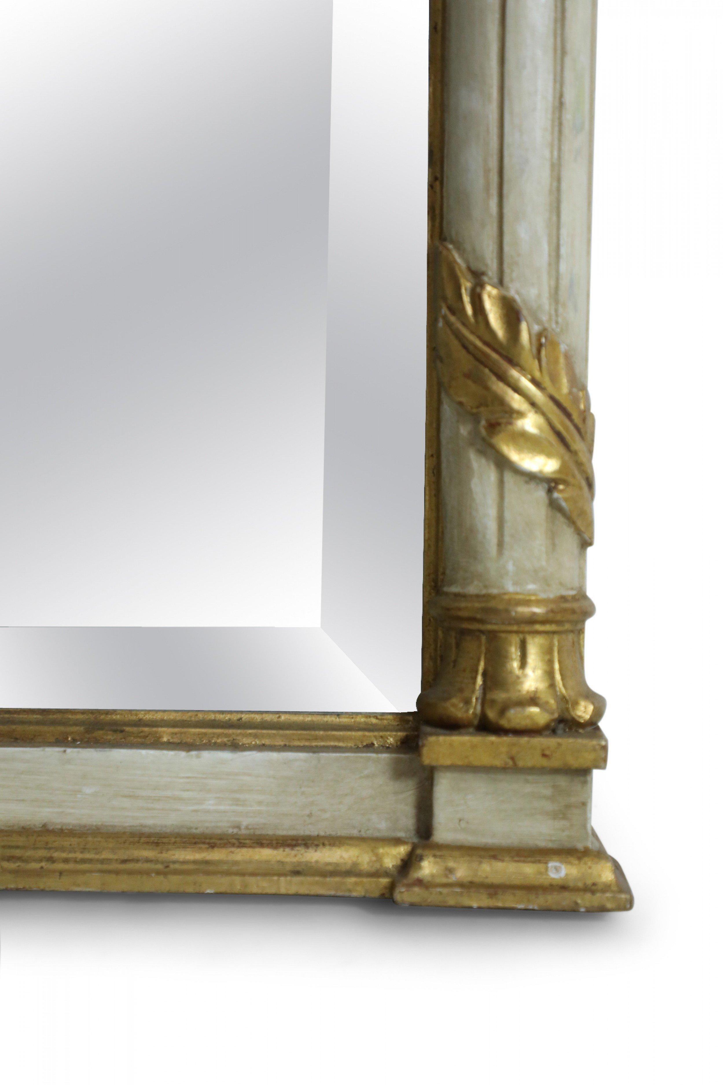 Italian Neo-Classic Style White and Gilt Painted Wall Mirror 2