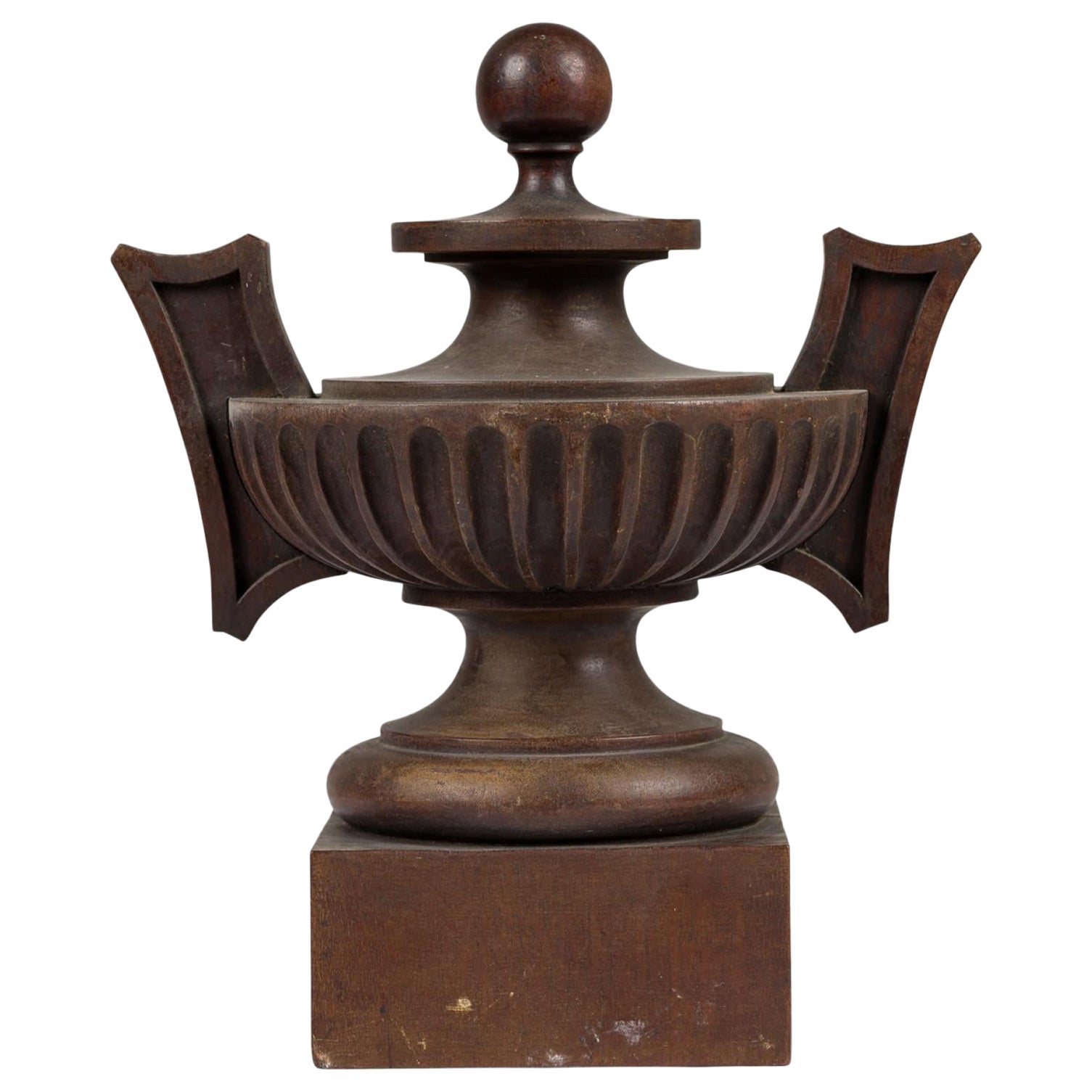 Italian Neo-classic Style Wooden Urn For Sale