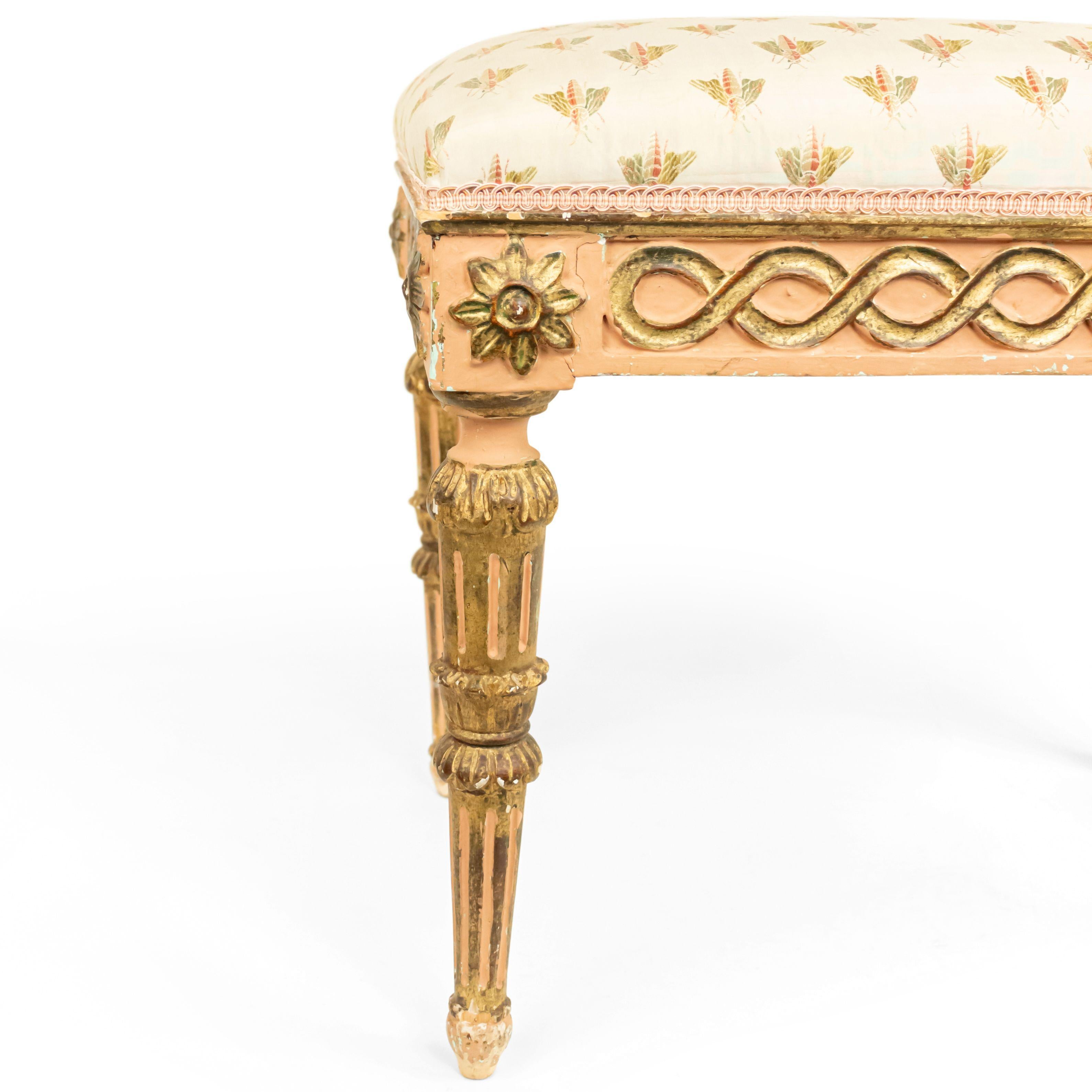 Néoclassique Banc italien tapissé de style néoclassique en vente
