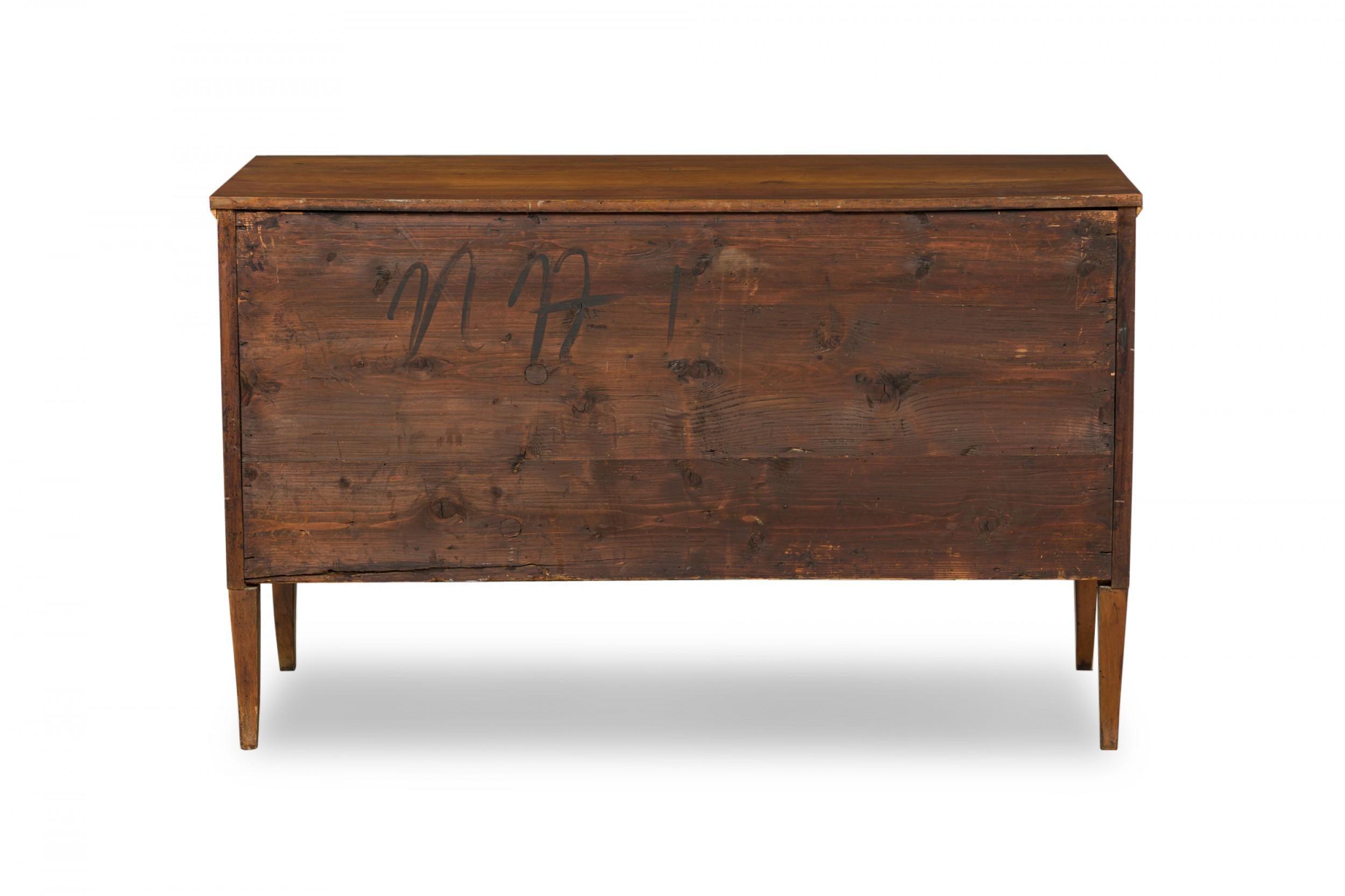 Credenza a 2 ante in stile neoclassico italiano, in noce, bronzo e dorato a pacco in vendita 2