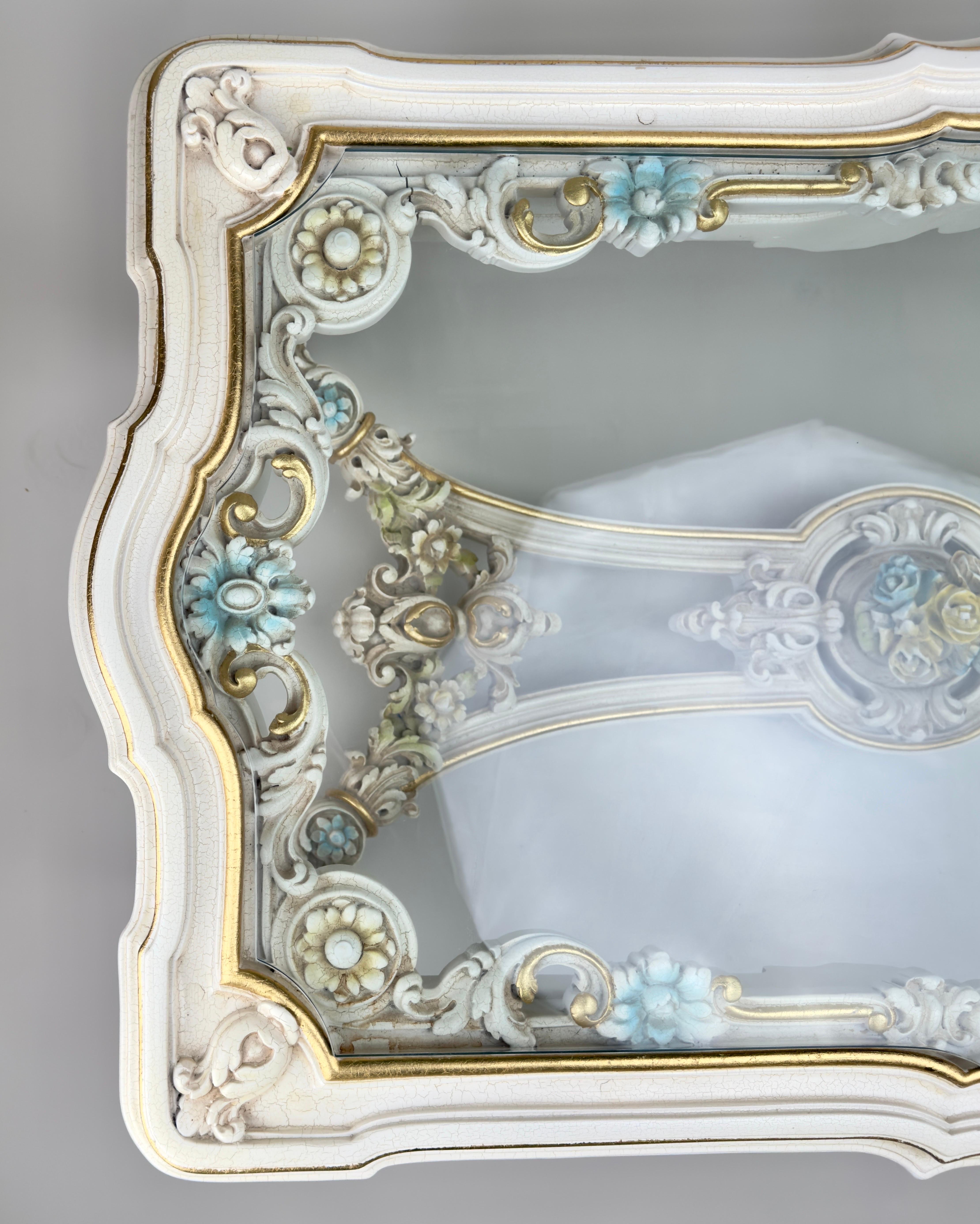 Neoclassical Italian Neo-Classical Baroque Style Floral Design Coffee or Cocktail Table