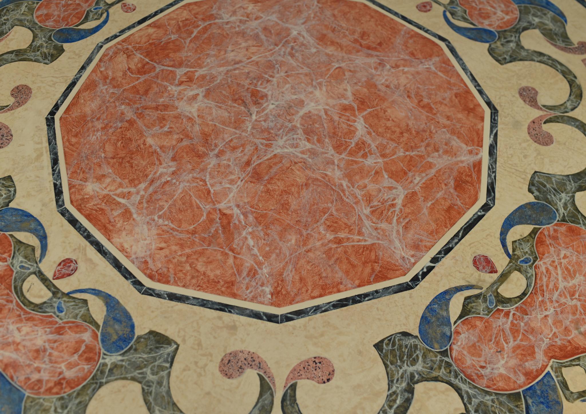 Late 20th Century Italian Neo Classical Centre Table Scagliola Top For Sale