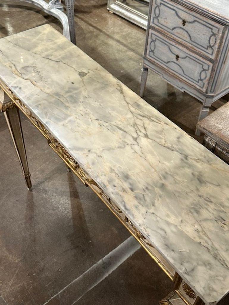 Marble Italian Neo-Classical Console For Sale