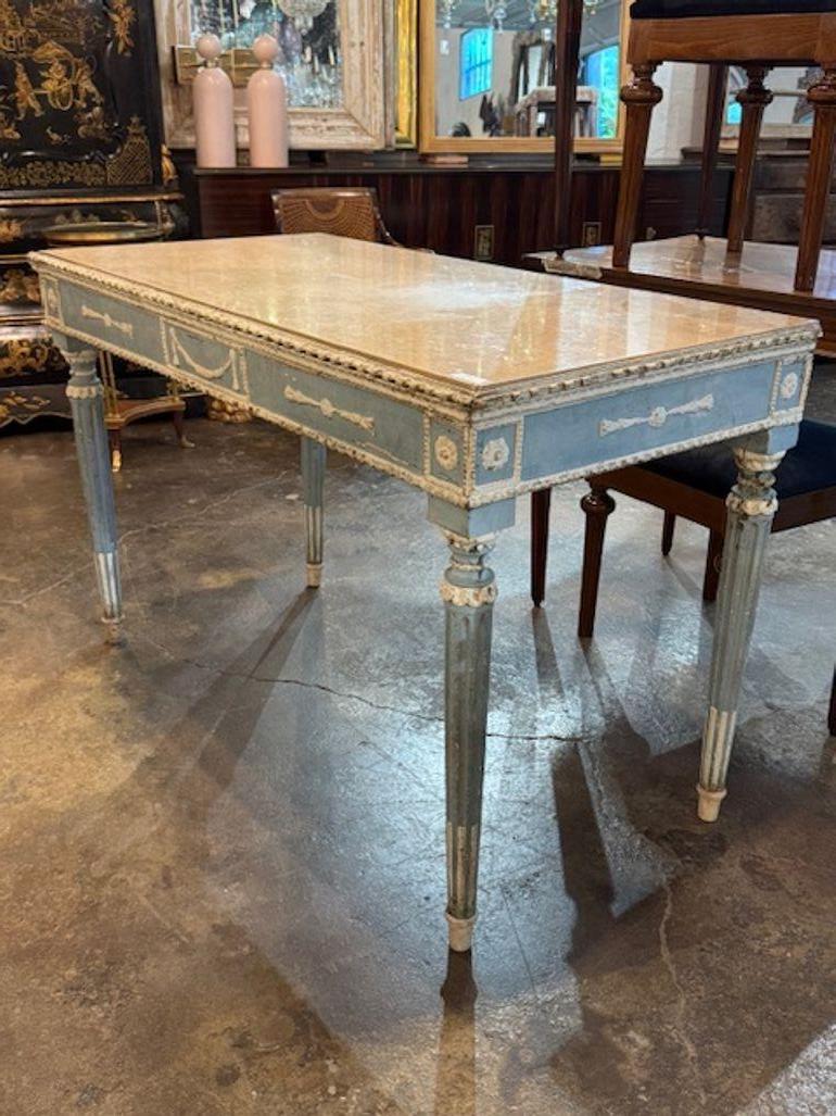 Italian Neo-Classical Console with Marble Top For Sale 1