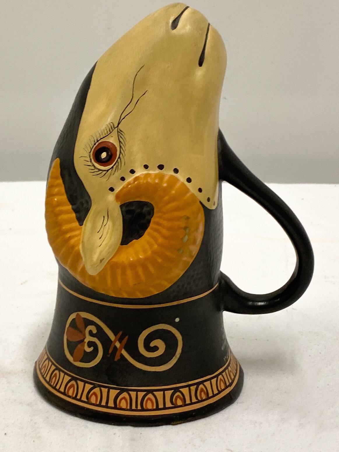 Neoclassical Italian Neo-Classical Grand Tour Style Ram’s Head Stirrup Cup For Sale