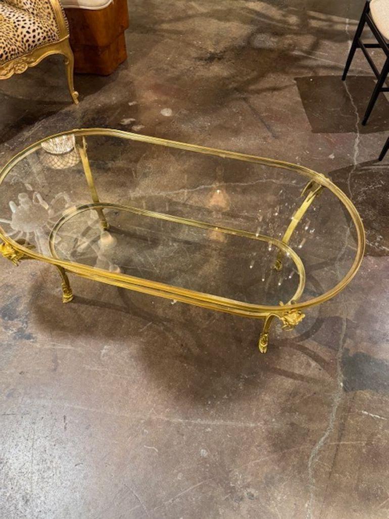 Laiton Italian Neo-Classical Low Table en vente
