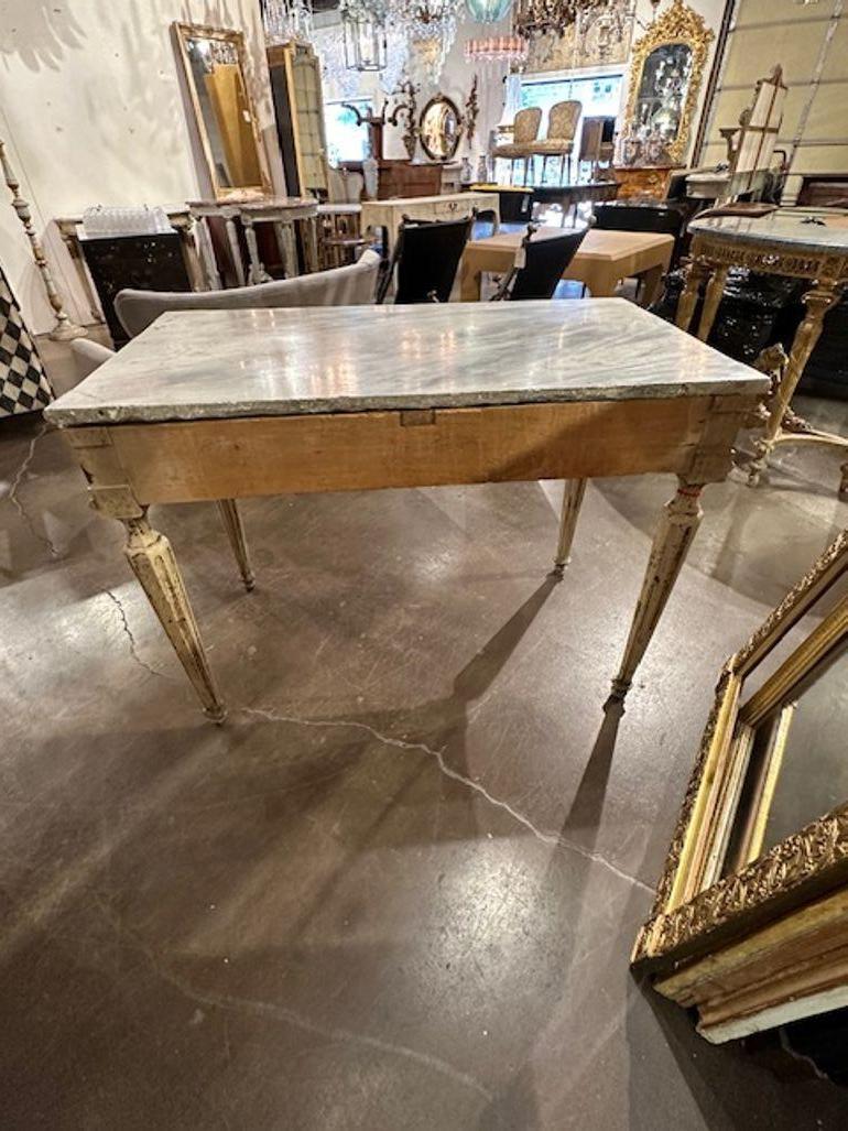 Italian Neo-Classical Marble Top Console For Sale 4