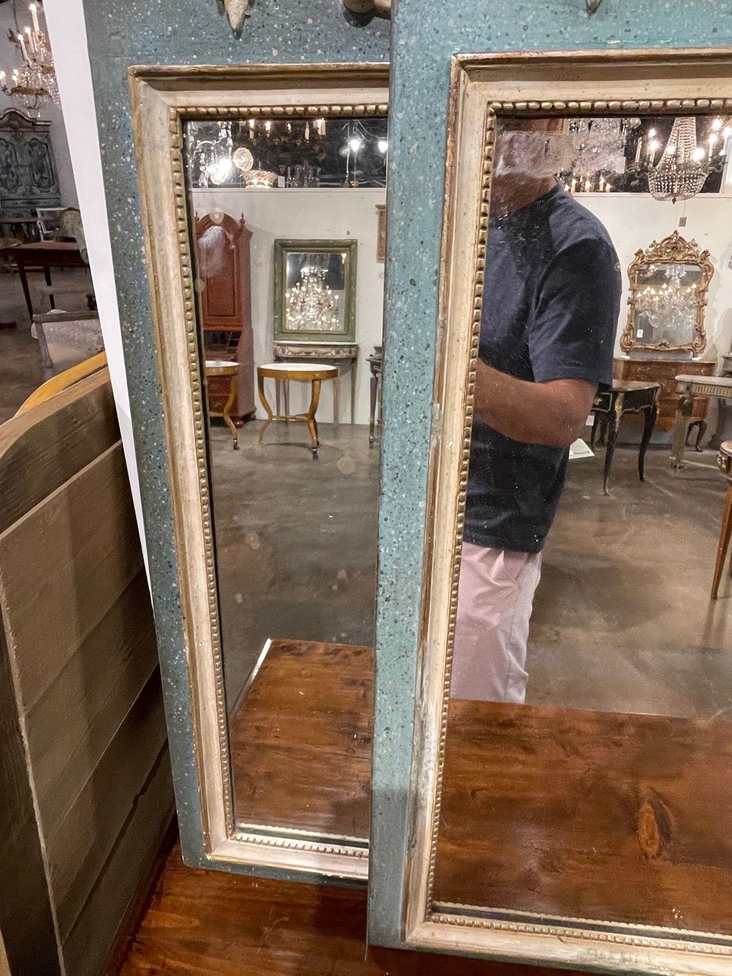 Italian Neo-Classical Style Carved and Painted Mirrors For Sale 2