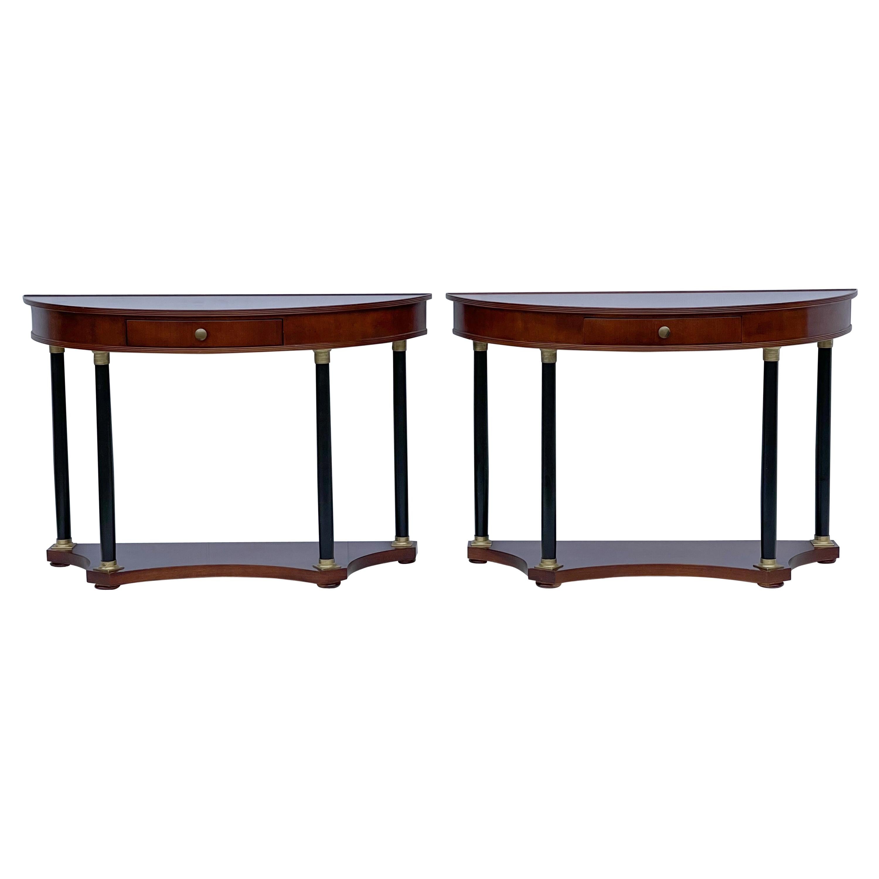 Italian Neo-Classical Style Console Tables by Decorative Crafts, a Pair