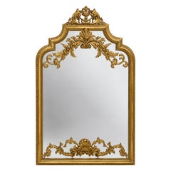 Italian Neo-Classical Style Gilded Cast Plaster and Terracotta Wall Mirror