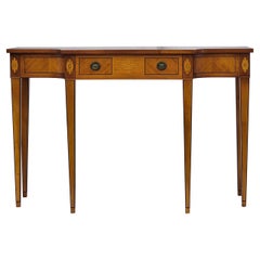 Italian Neo-Classical Style Inlaid Satinwood Console Table by Decorative Crafts