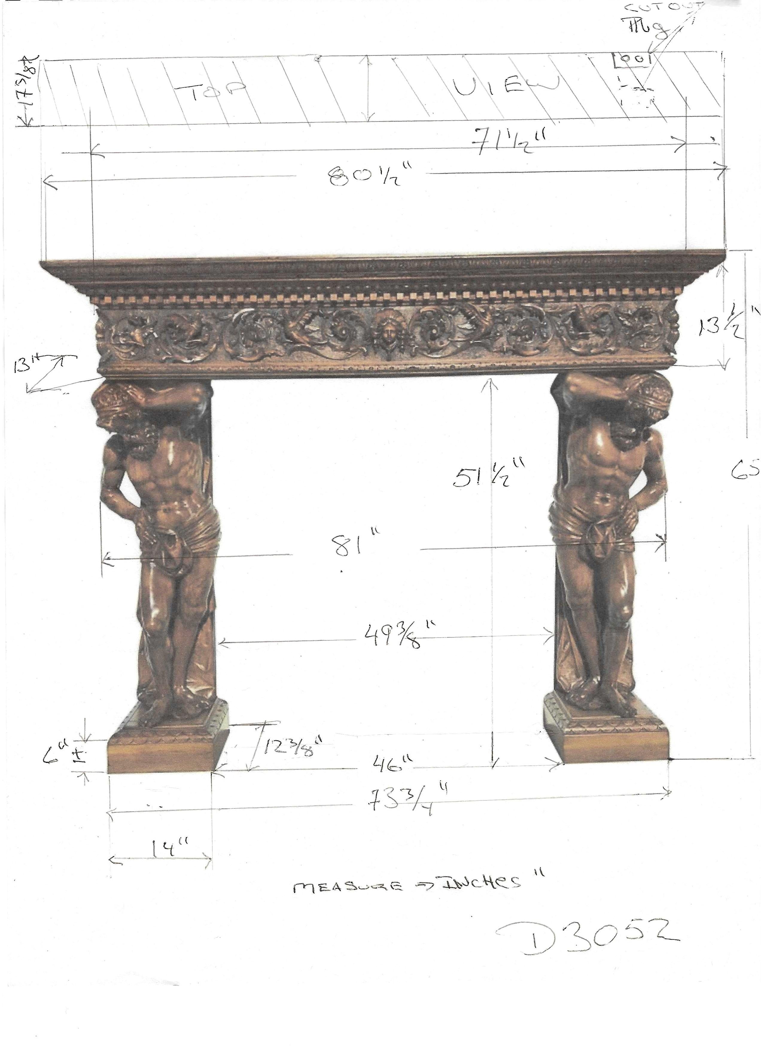 Italian Neo-Renaissance Walnut Fireplace Mantel, Attributed to Valentino Besarel For Sale 5