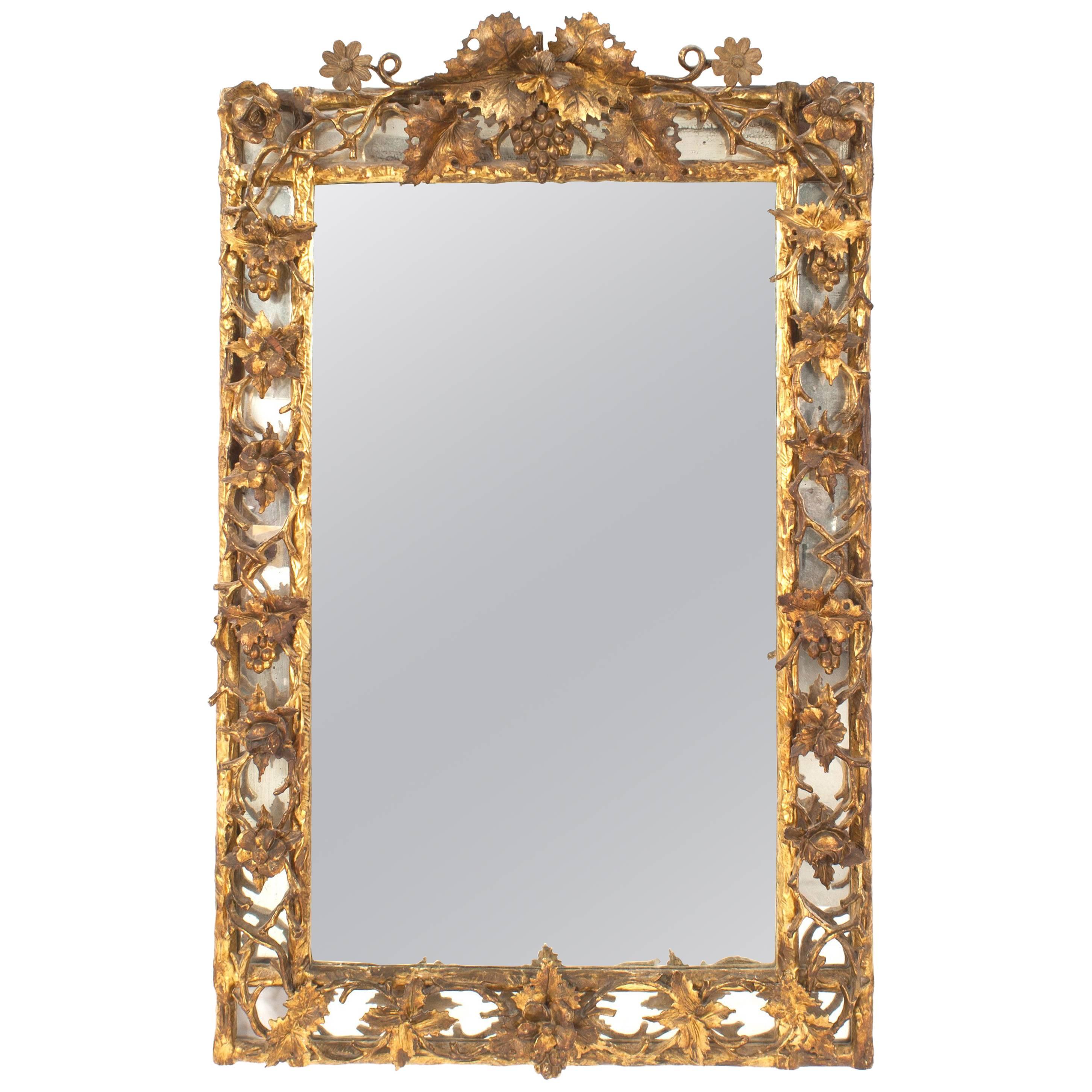 Italian Neoclassic ’18th-19th Century’ Gilt Wall Mirror