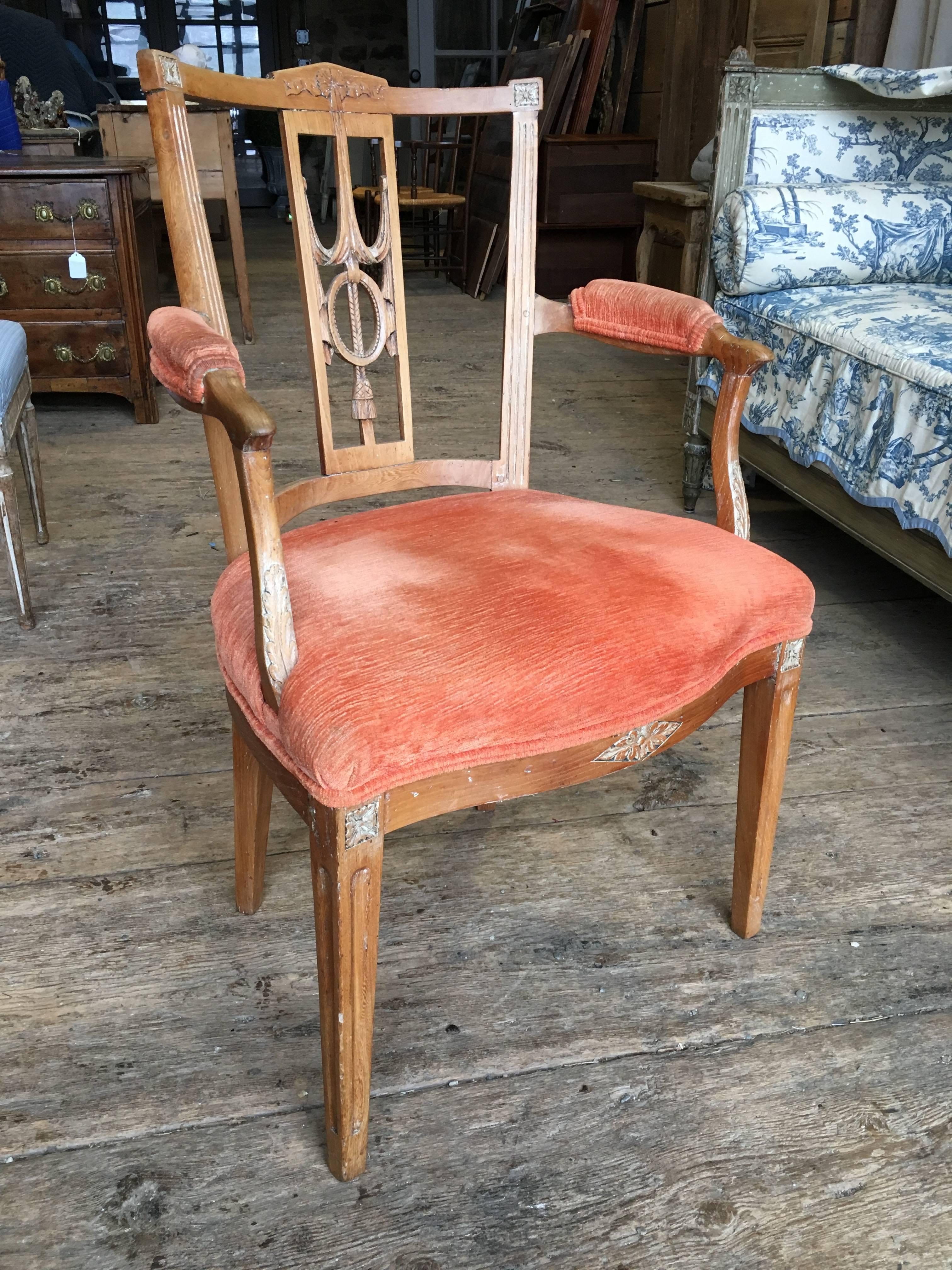 Italian Neoclassic Armchair, Mid-19th Century 2