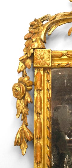 Italian Neoclassic Giltwood Mirror with Neptune Crest, 18th Century