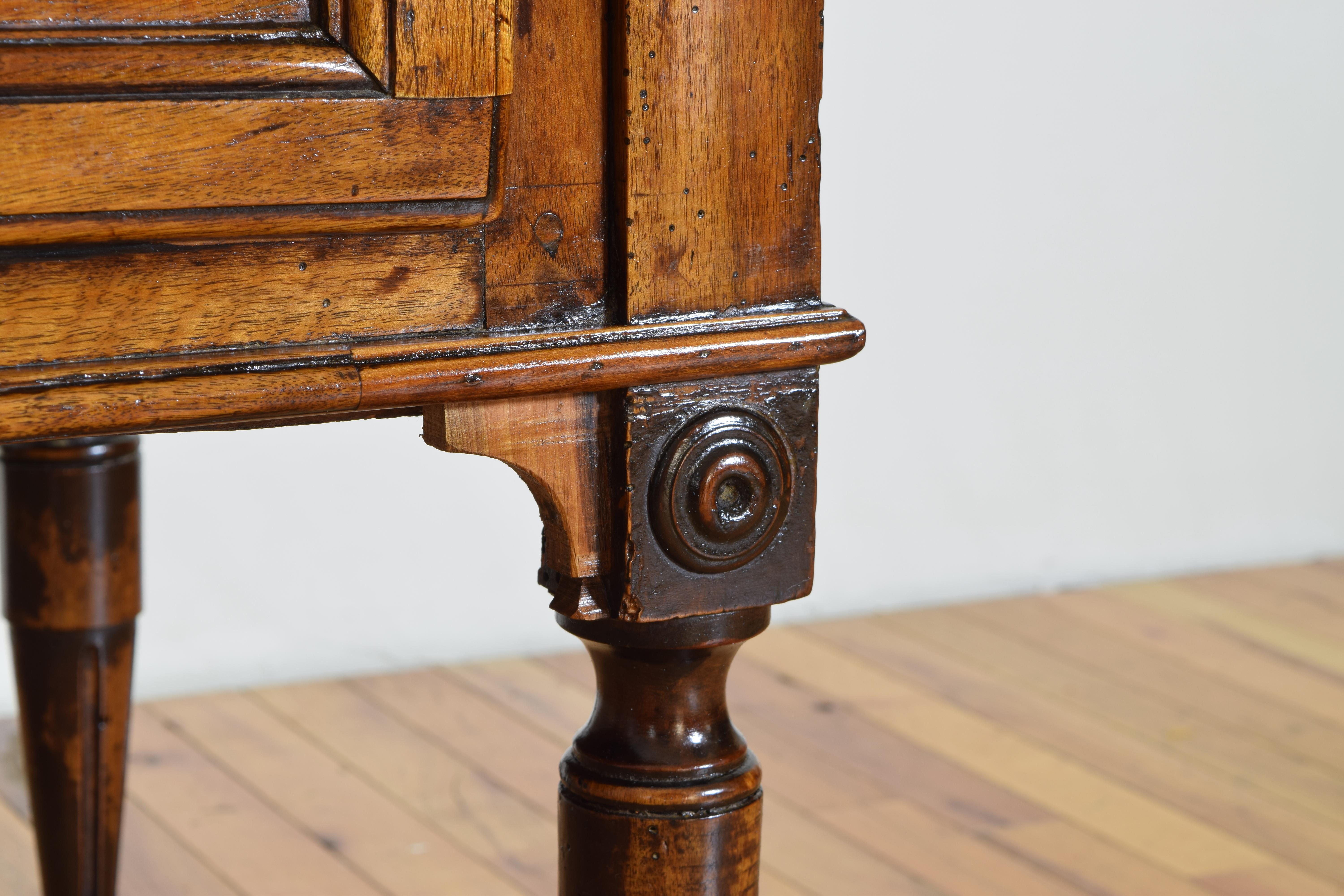 Italian Neoclassic Carved Walnut 2-Drawer Commode, Last Quarter 18th Century 5