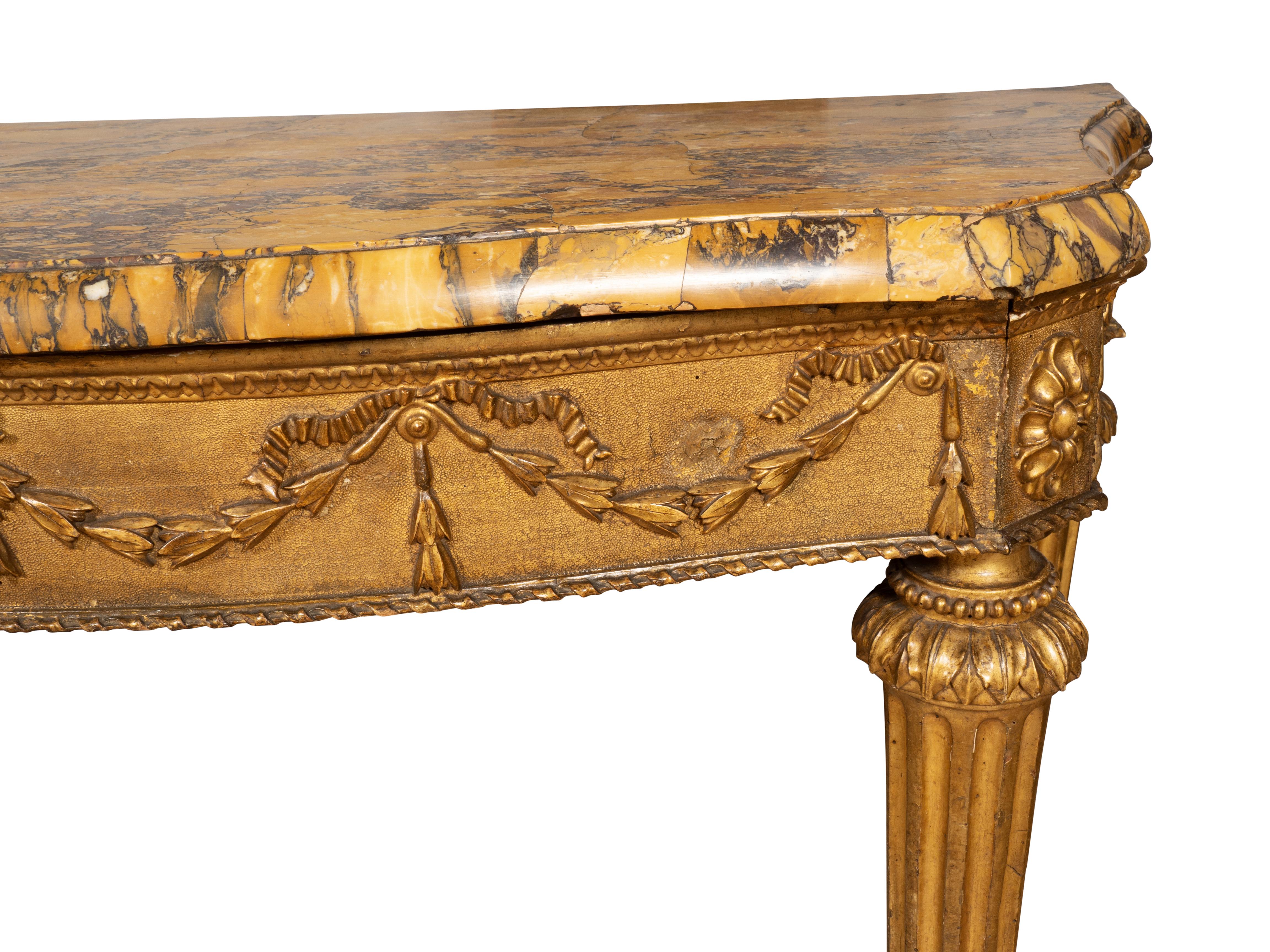 Italienischer Konsolentisch aus Giltwood im neoklassischen Stil im Angebot 4