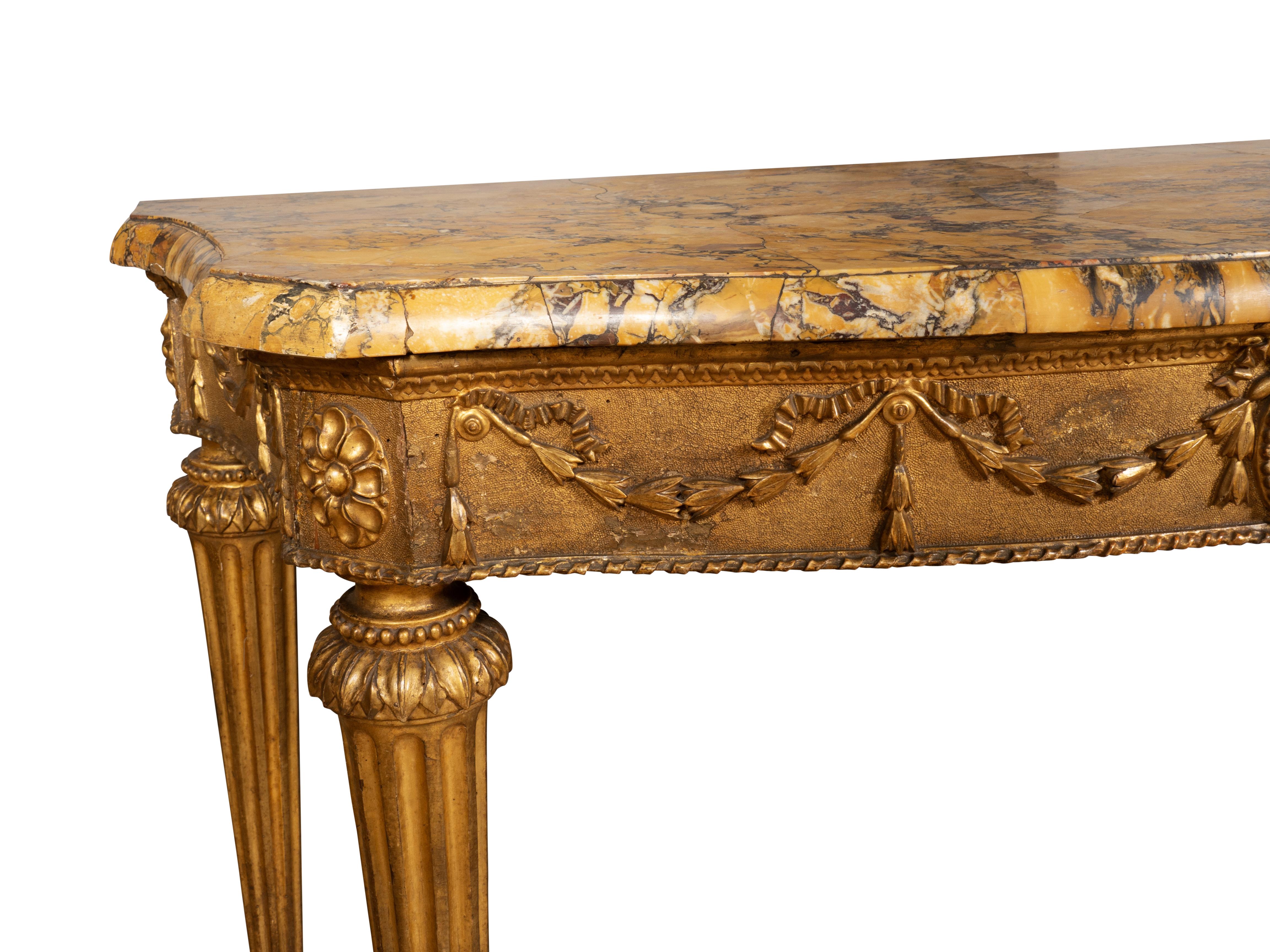 Italienischer Konsolentisch aus Giltwood im neoklassischen Stil im Angebot 5
