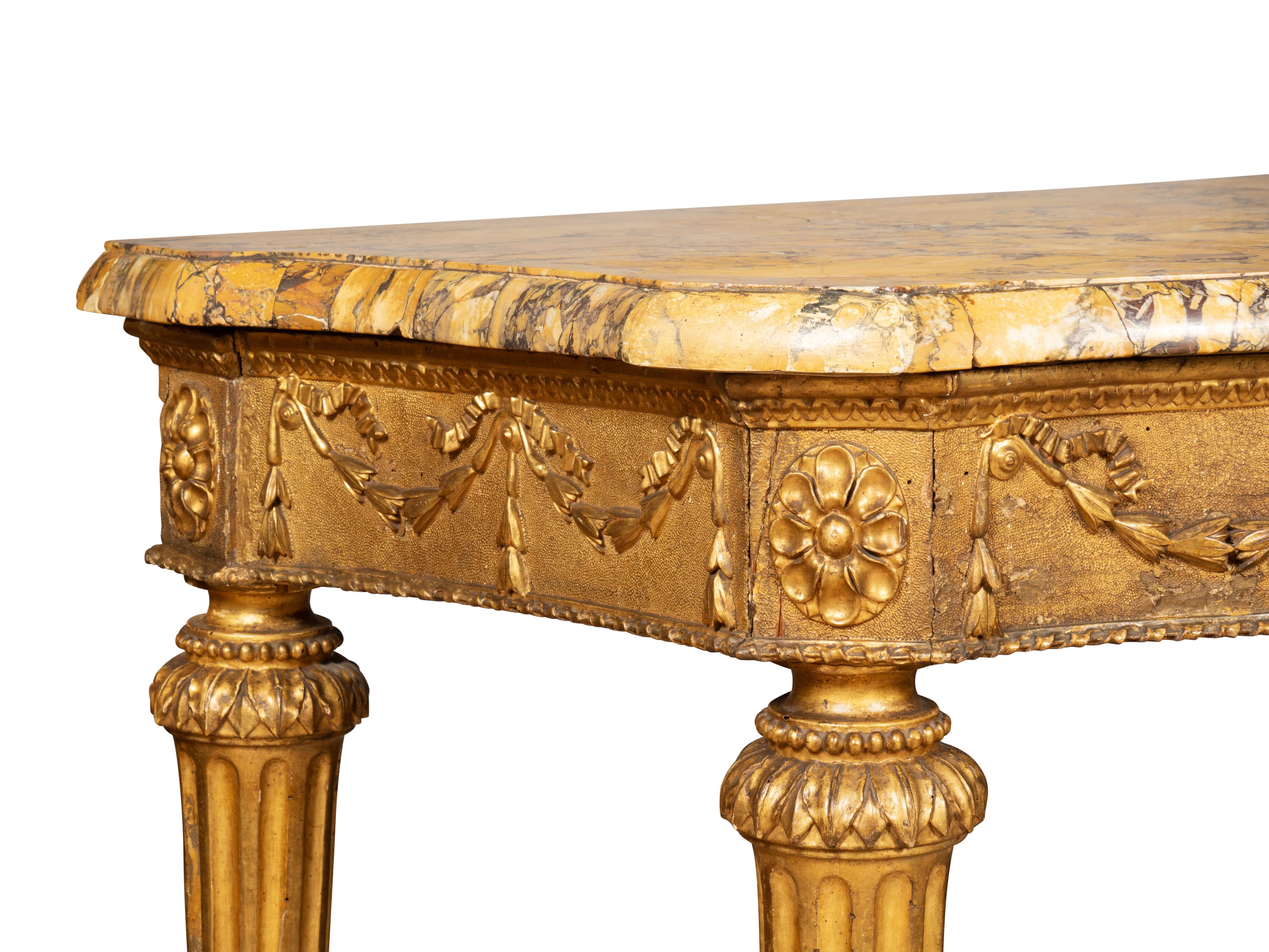 Italienischer Konsolentisch aus Giltwood im neoklassischen Stil im Angebot 7