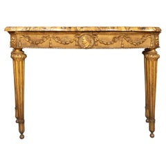 Italienischer Konsolentisch aus Giltwood im neoklassischen Stil