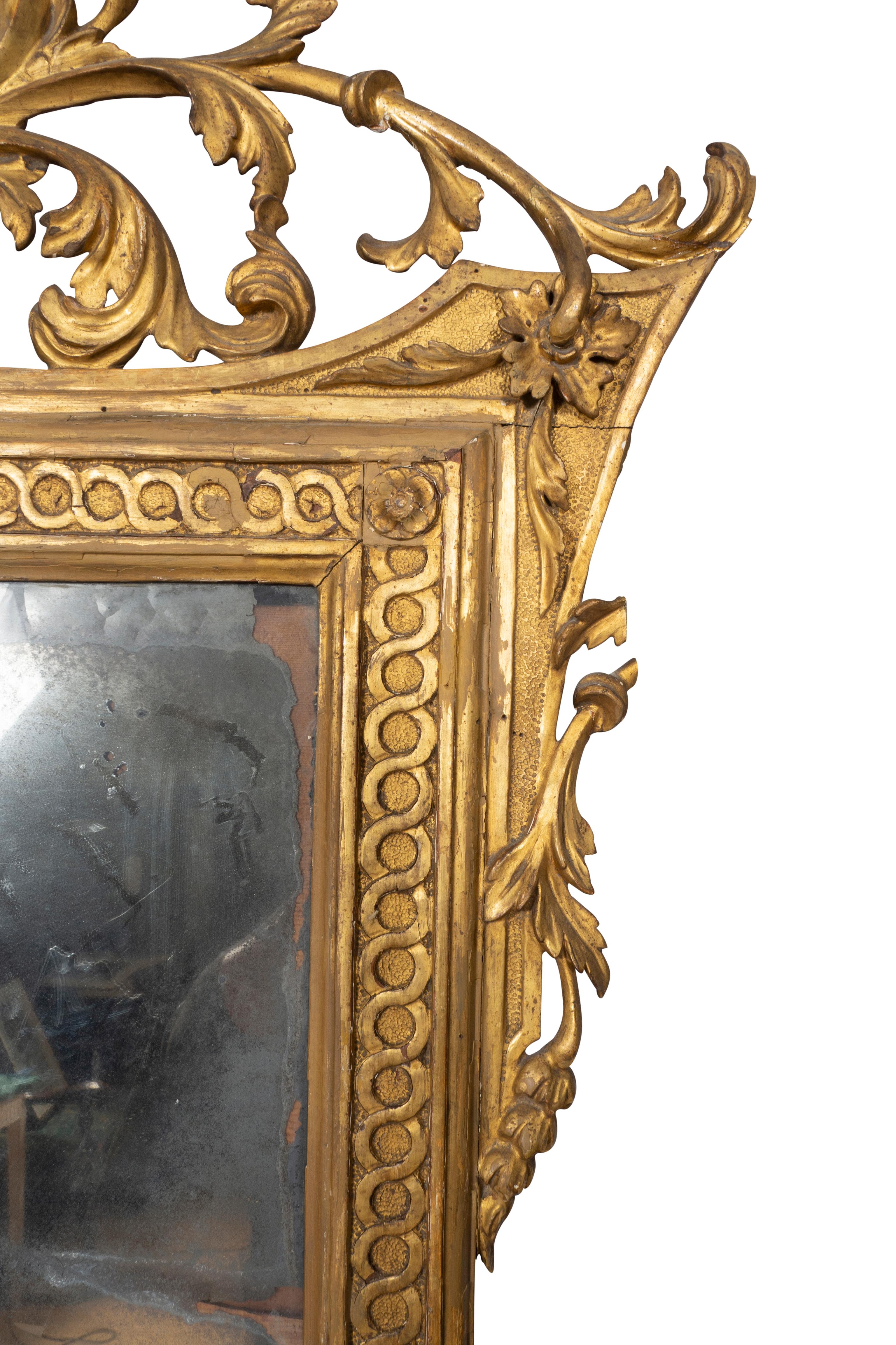 Italian Neoclassic Giltwood Mirror For Sale 4