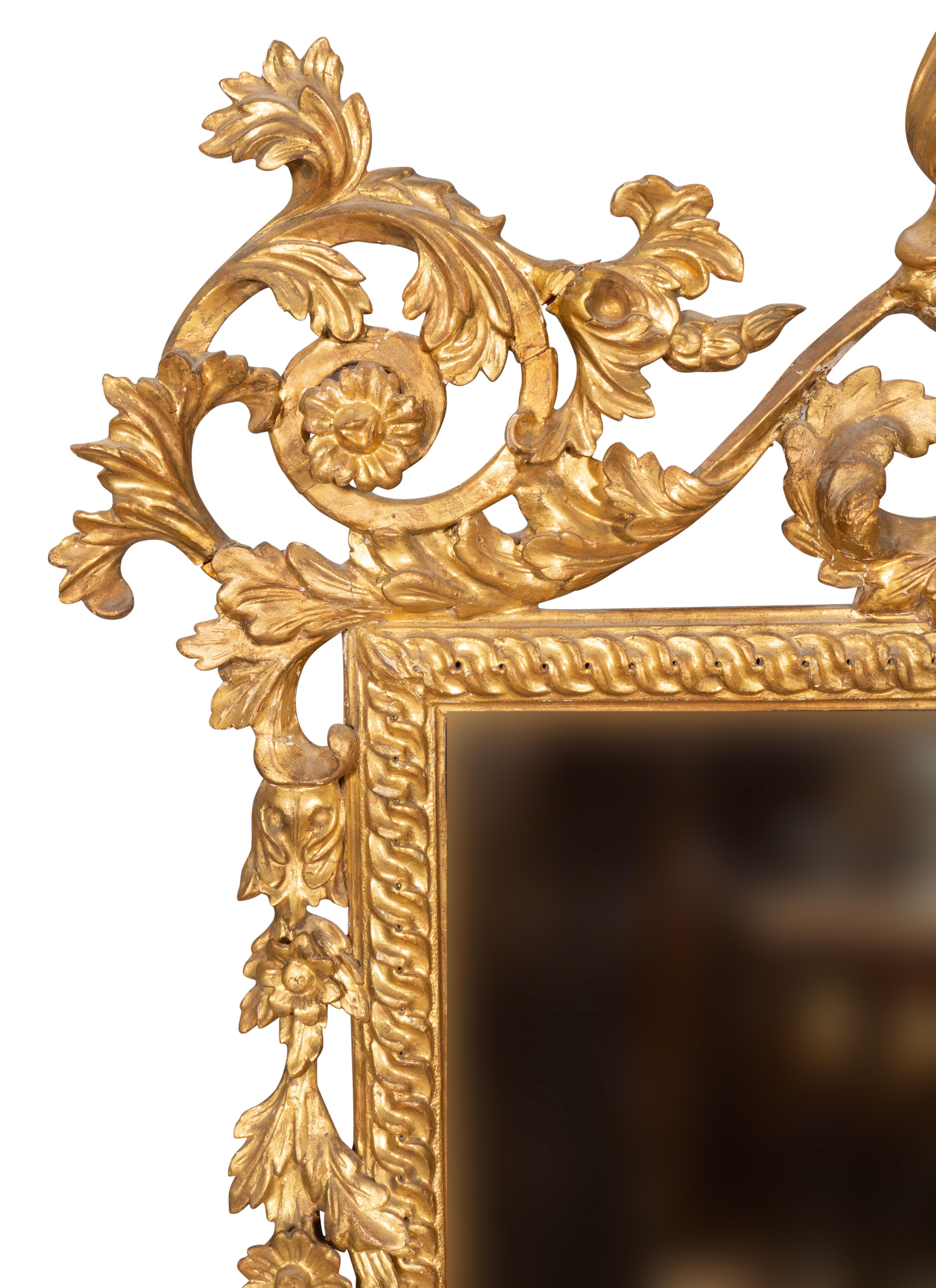 Italian Neoclassic Giltwood Mirror For Sale 6