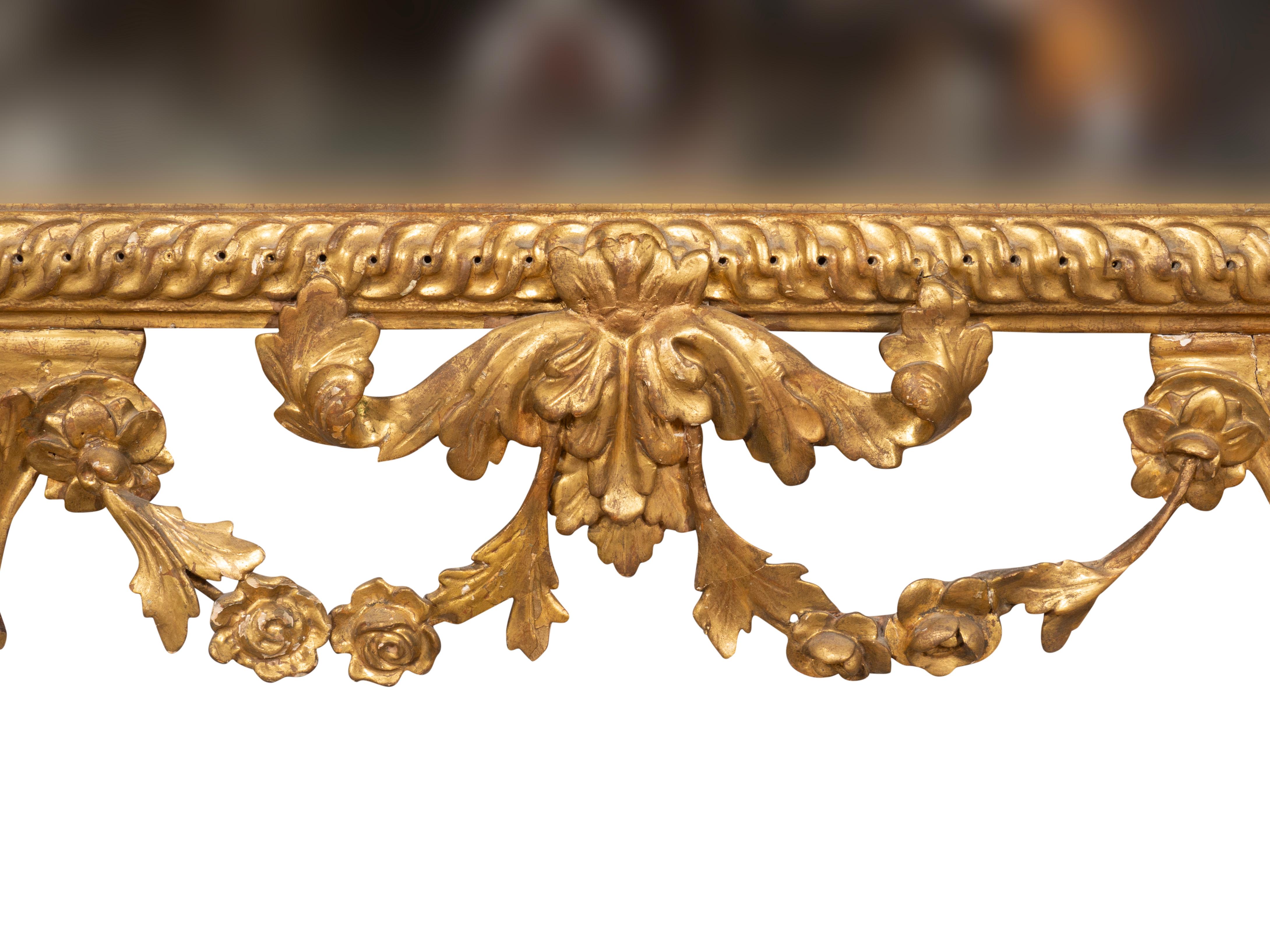 Italian Neoclassic Giltwood Mirror For Sale 7
