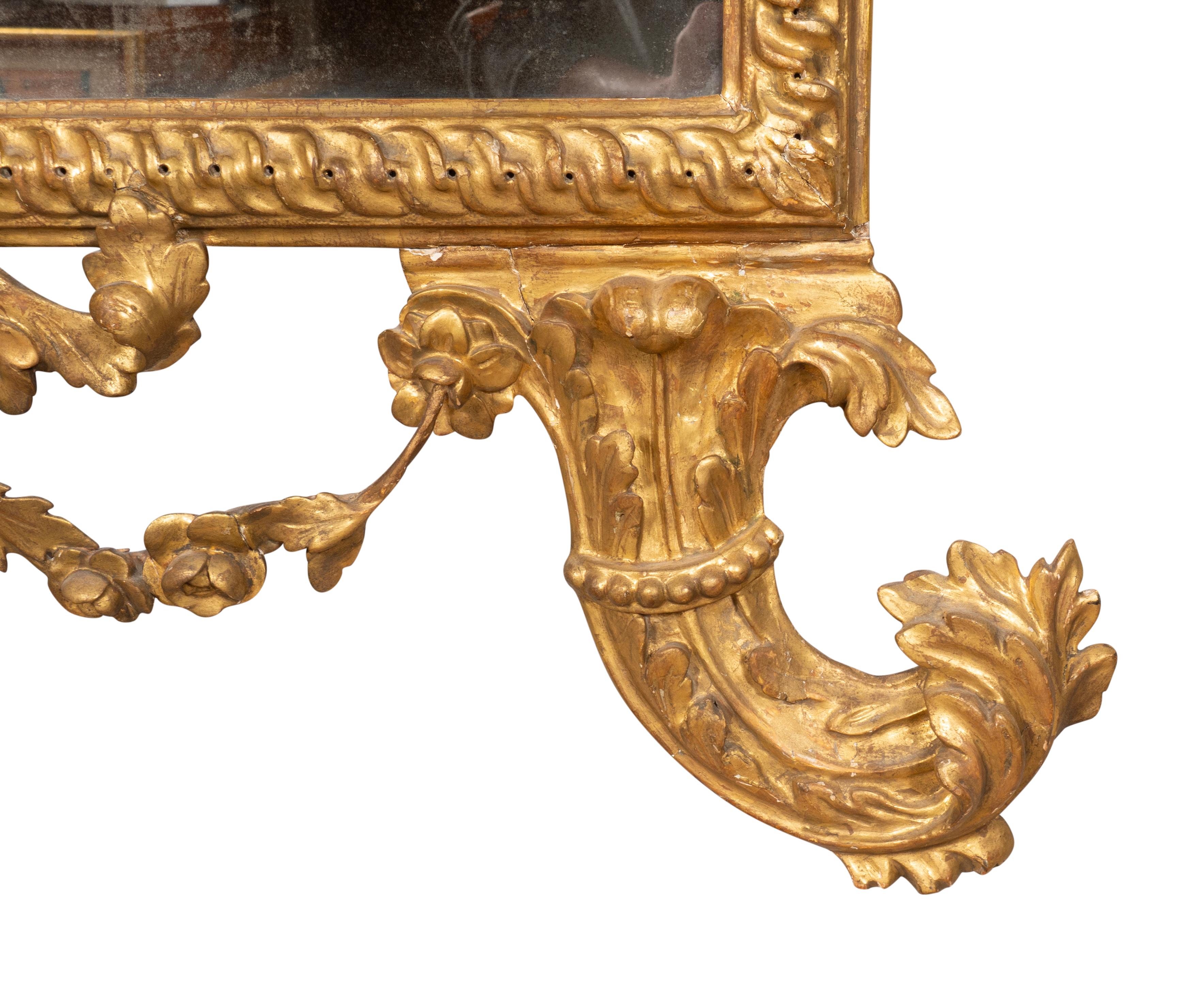 Italian Neoclassic Giltwood Mirror For Sale 9