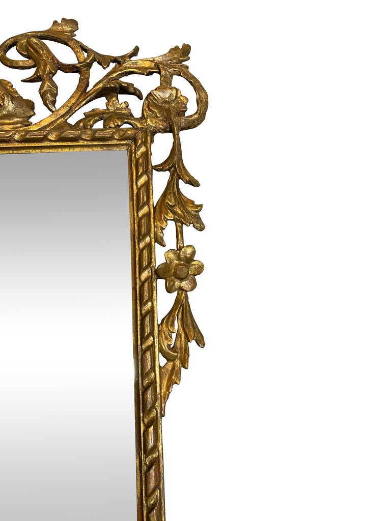 Italian Neoclassic Giltwood Mirror In Good Condition For Sale In Essex, MA