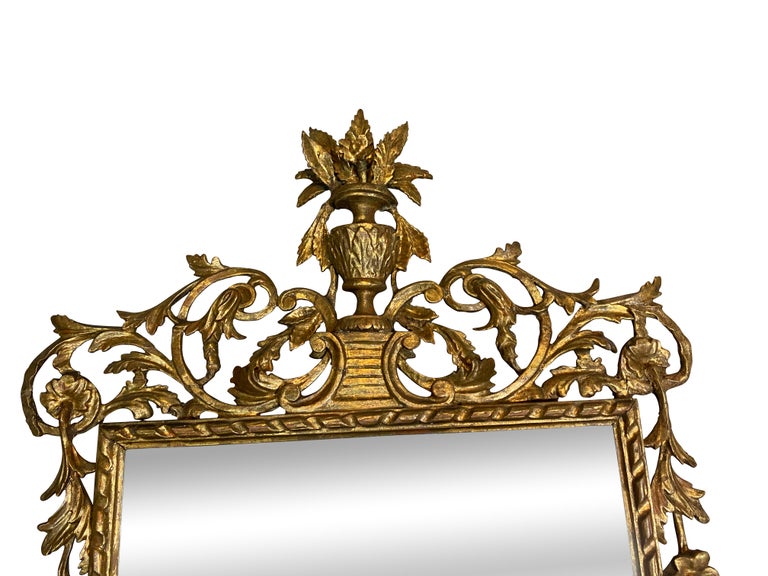Late 18th Century Italian Neoclassic Giltwood Mirror For Sale