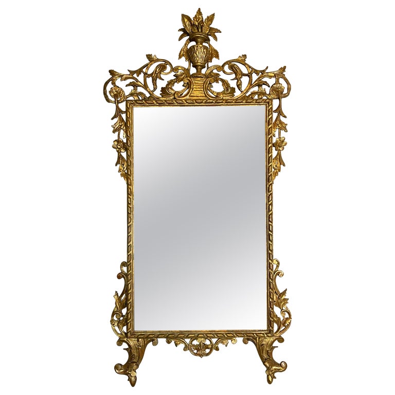 Italian Neoclassic Giltwood Mirror For Sale