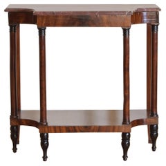 Italian Neoclassic Mahogany, Ebonized, and Marble-Top Console Table, circa 1835