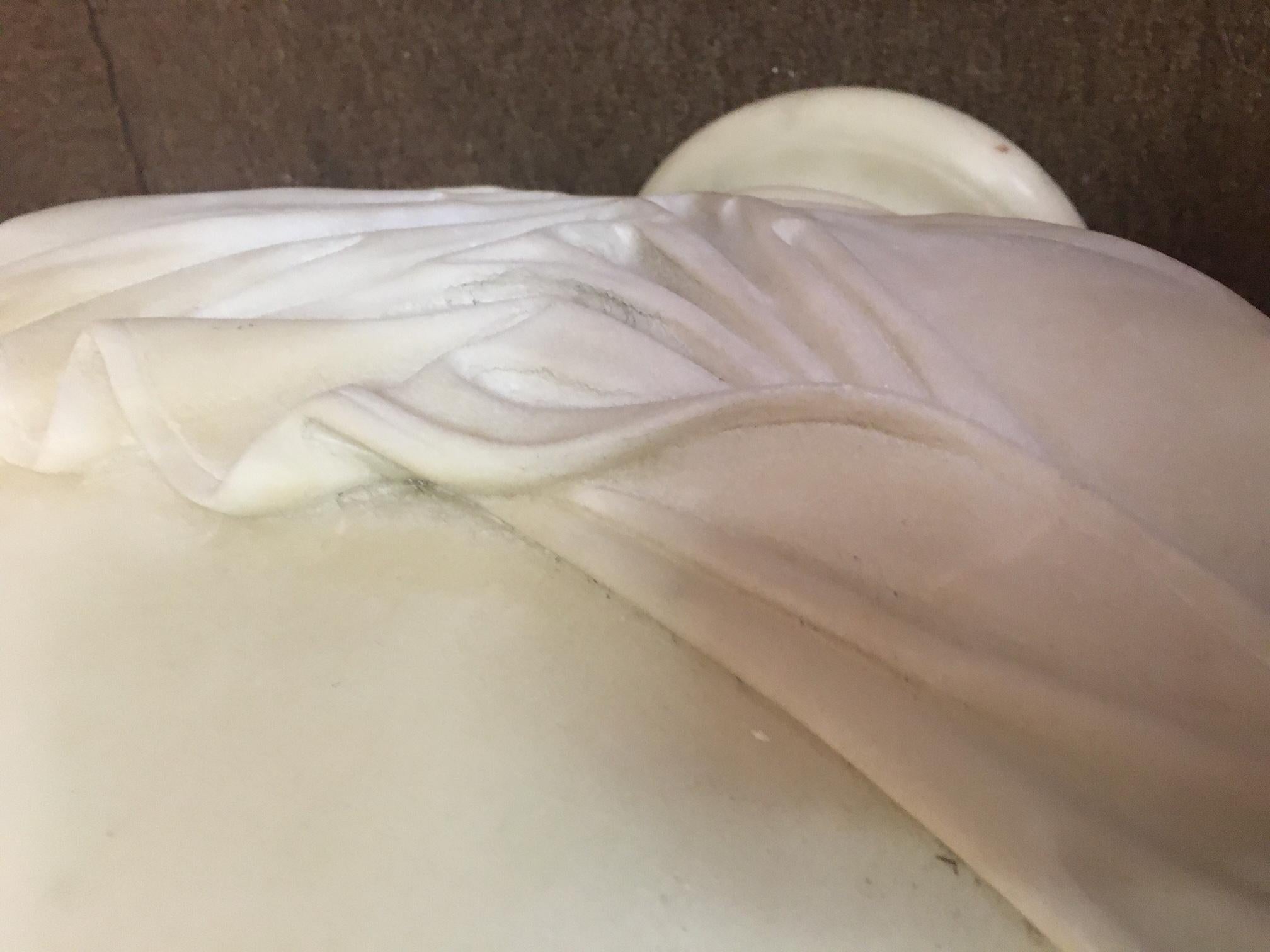 Italian Neoclassic Marble Bust of Woman signed Lawrence Macdonald Rome 1852 6