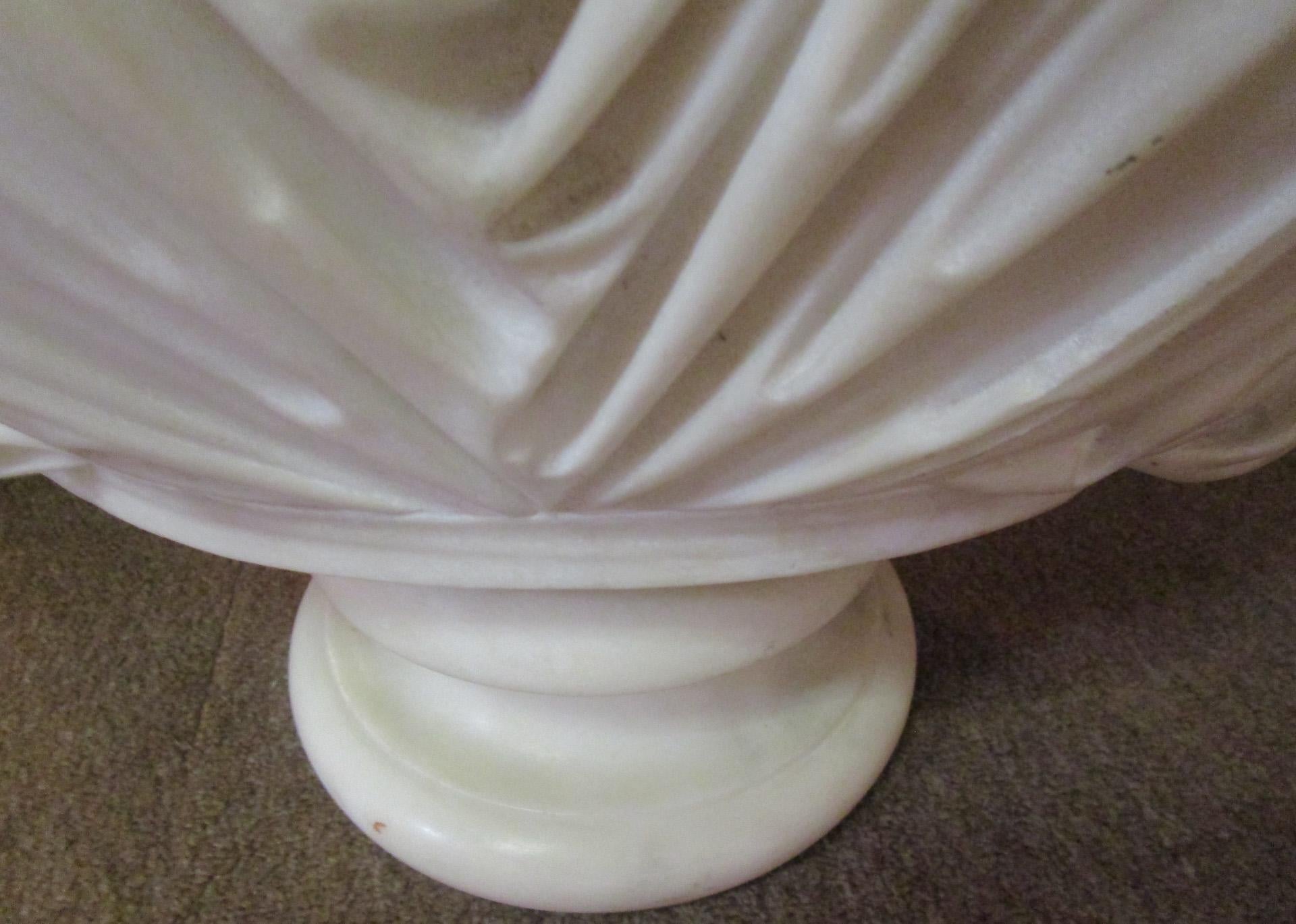 Mid-19th Century Italian Neoclassic Marble Bust of Woman signed Lawrence Macdonald Rome 1852 For Sale