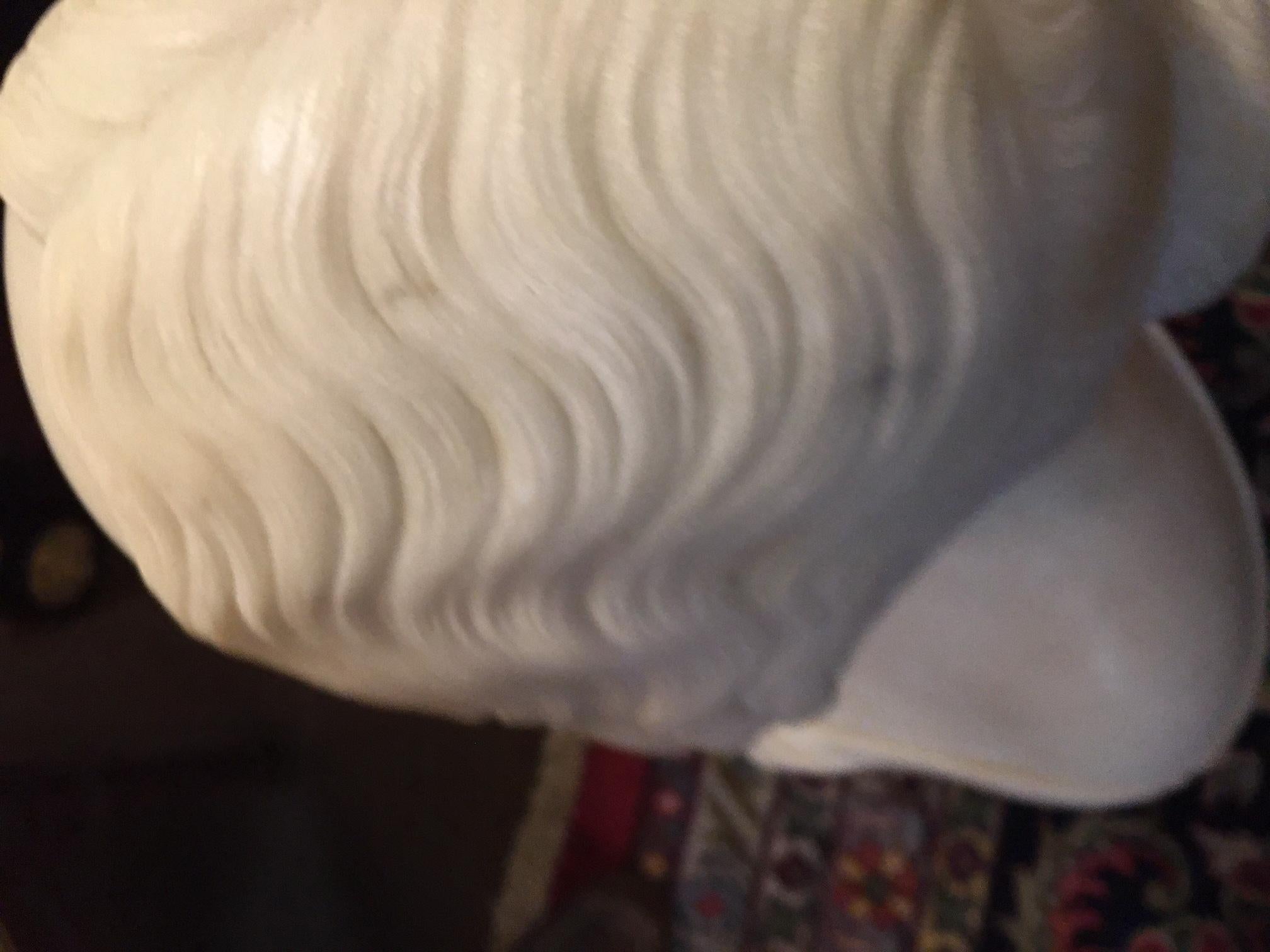 Carrara Marble Italian Neoclassic Marble Bust of Woman signed Lawrence Macdonald Rome 1852 For Sale