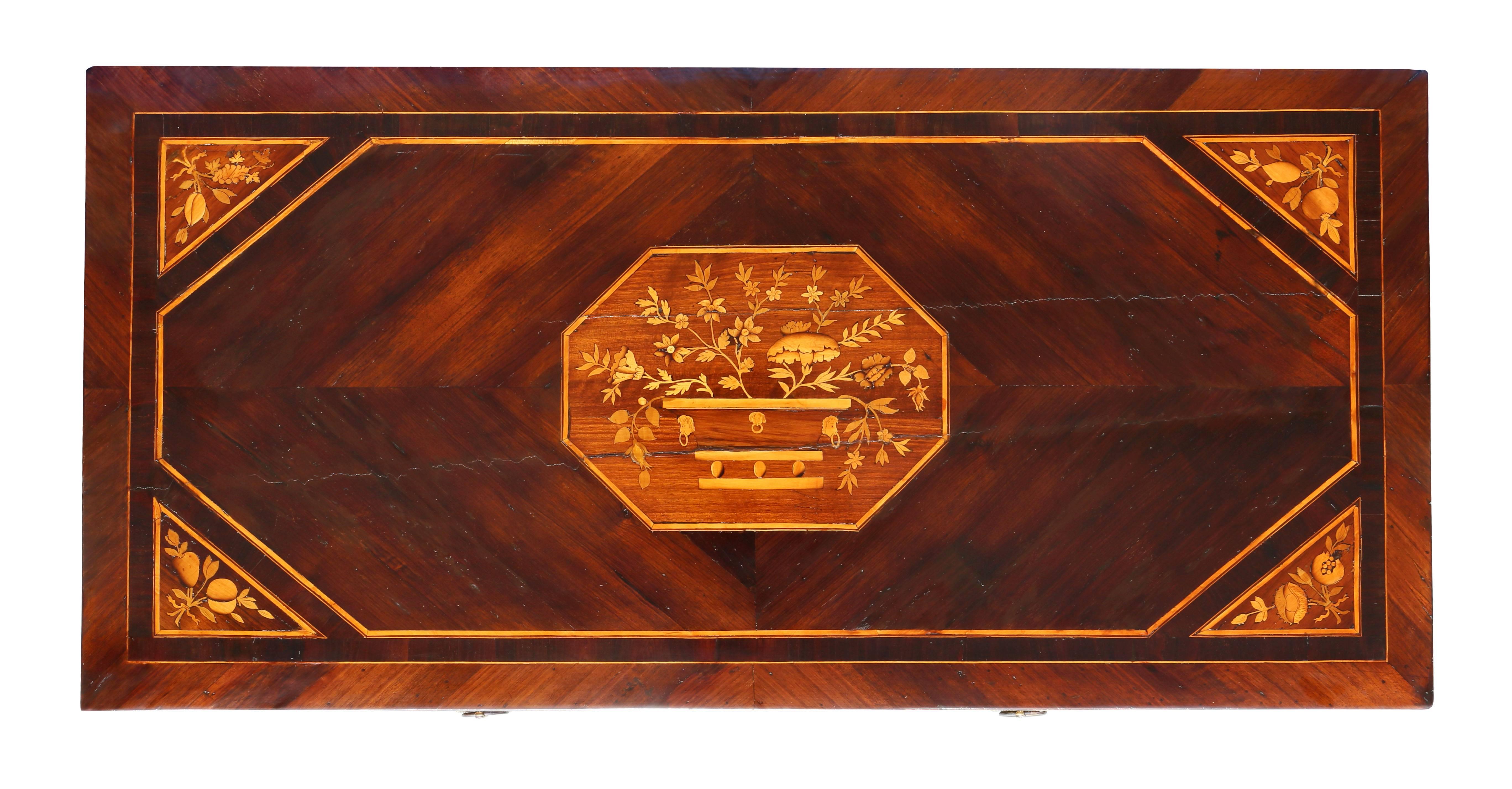 Neoclassical Italian Neoclassic Marquetry Inlaid Commode For Sale