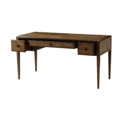Italian NeoClassic Oak Parquetry Desk