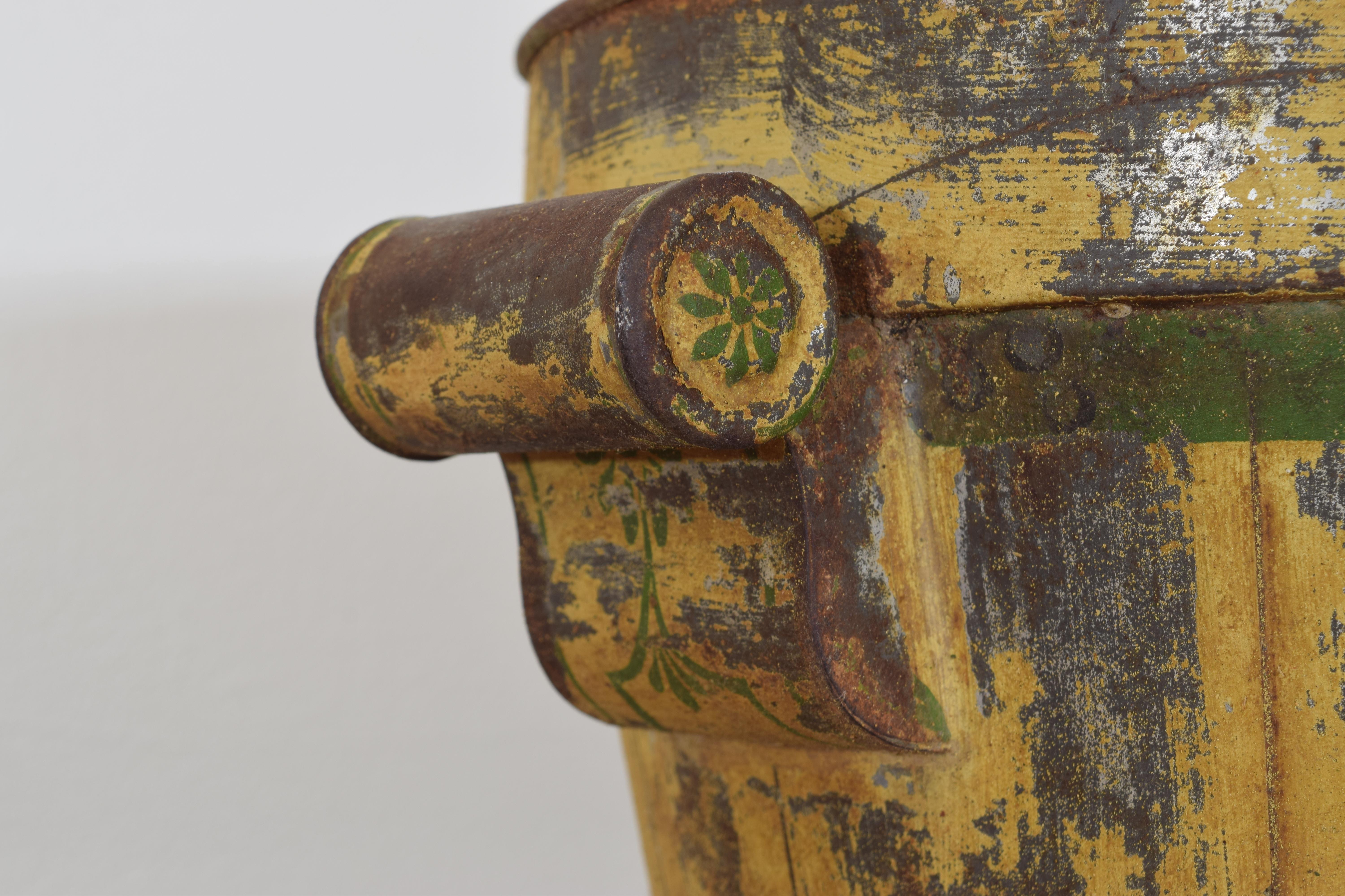 Early 19th Century Italian Neoclassic Painted Tole Planter, Second Quarter of the 19th Century