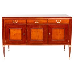 Buffet néoclassique italien en bois fruitier de Paolo Buffa pour Serafino Arrighi, 1950ca