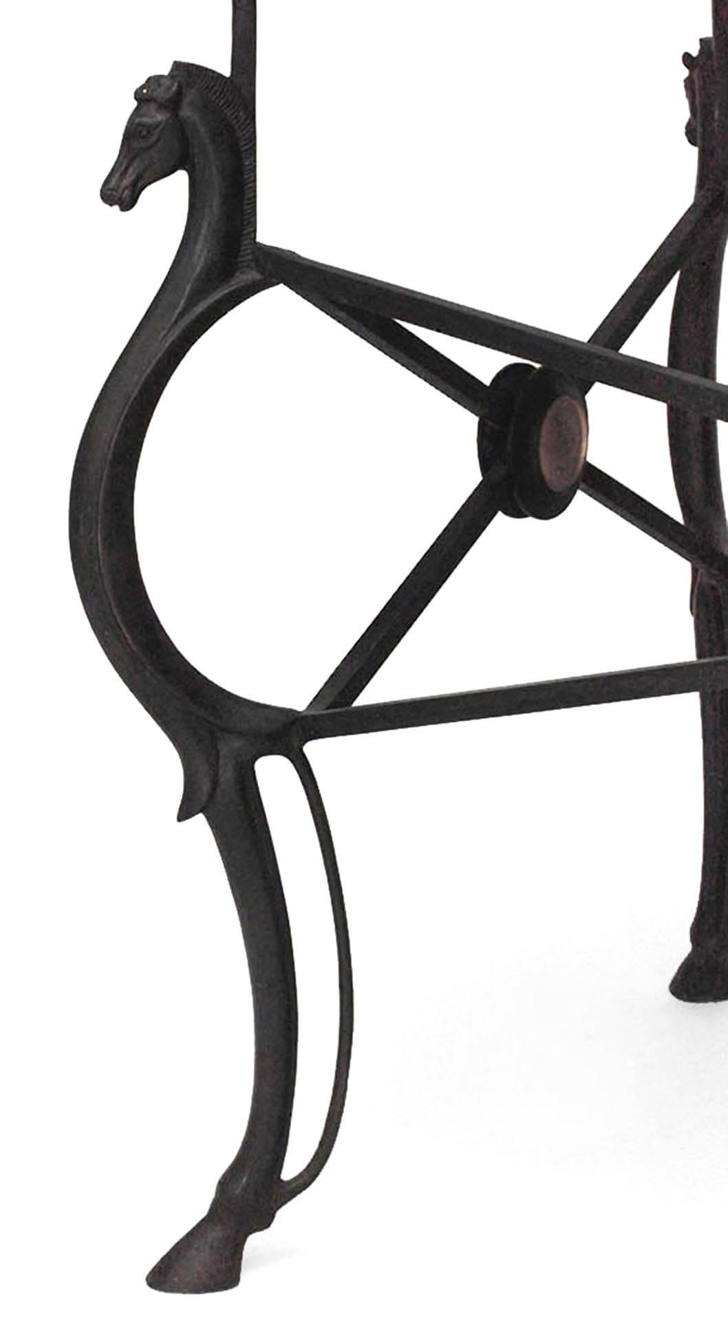 Table de centre rectangulaire en bronze de style néo-classique italien 