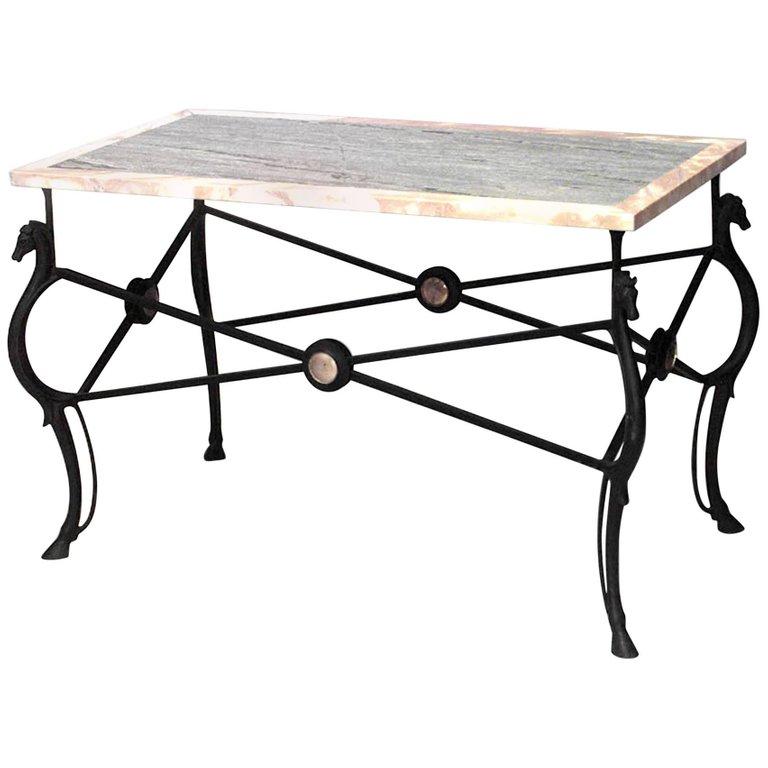 Italian Neo-Classic Style Maison Ramsey Marble Center Table In Good Condition For Sale In New York, NY
