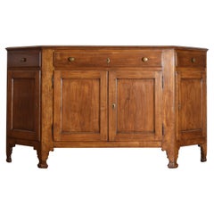 Italian Neoclassic Scantonata Credenza in Chestnut, Early 19th Century
