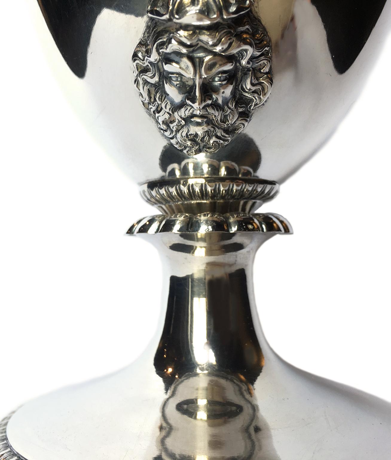 Ancient Italian Neoclassic Sterling Silver Coffee Pot, Milan, circa 1850 For Sale 4