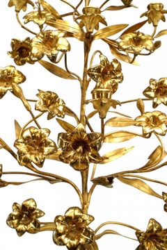 Italian Neoclassic Style Bronze Floral Candelabra