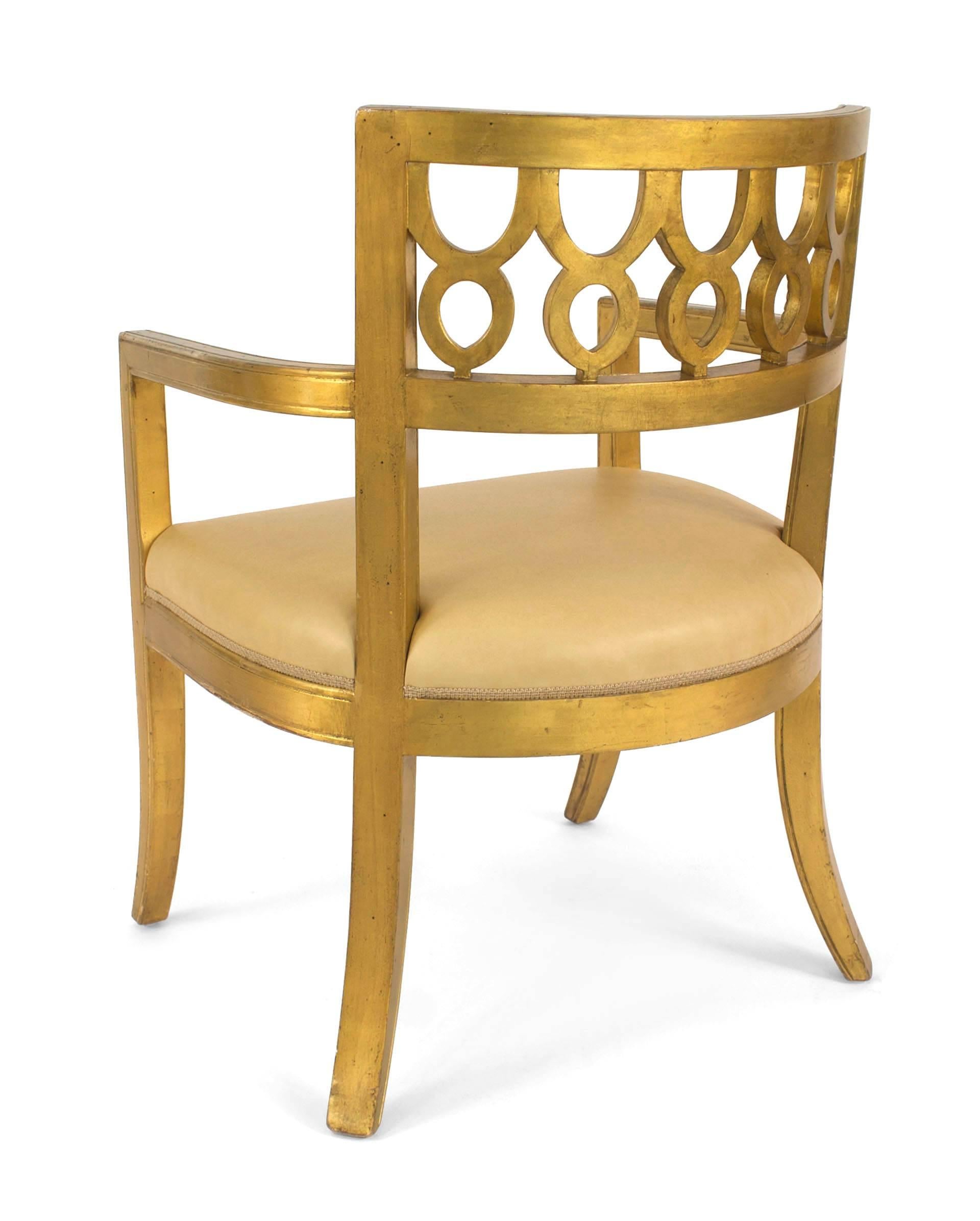 12 Italian Neo-Classic Wooden Arm Chairs In Good Condition For Sale In New York, NY