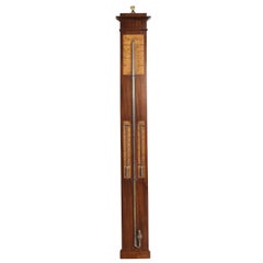 Antique Italian Neoclassic Style Mahogany Barometer, Late 19th Century