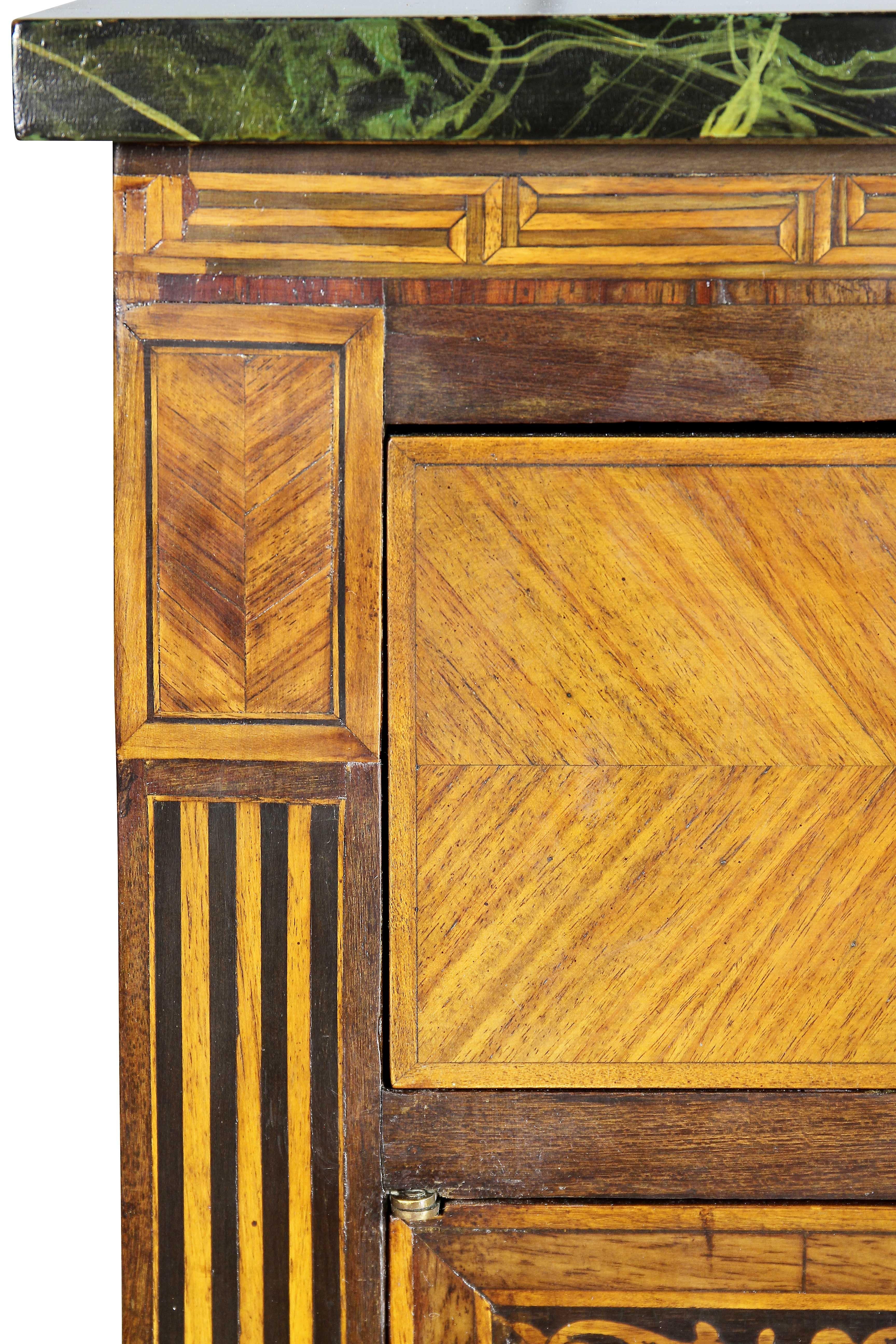 Neoclassical Italian Neoclassic Style Marquetry Cabinet For Sale