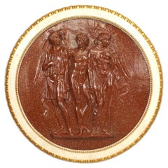 Italienische Wandtafel aus Gips im neoklassischen Stil