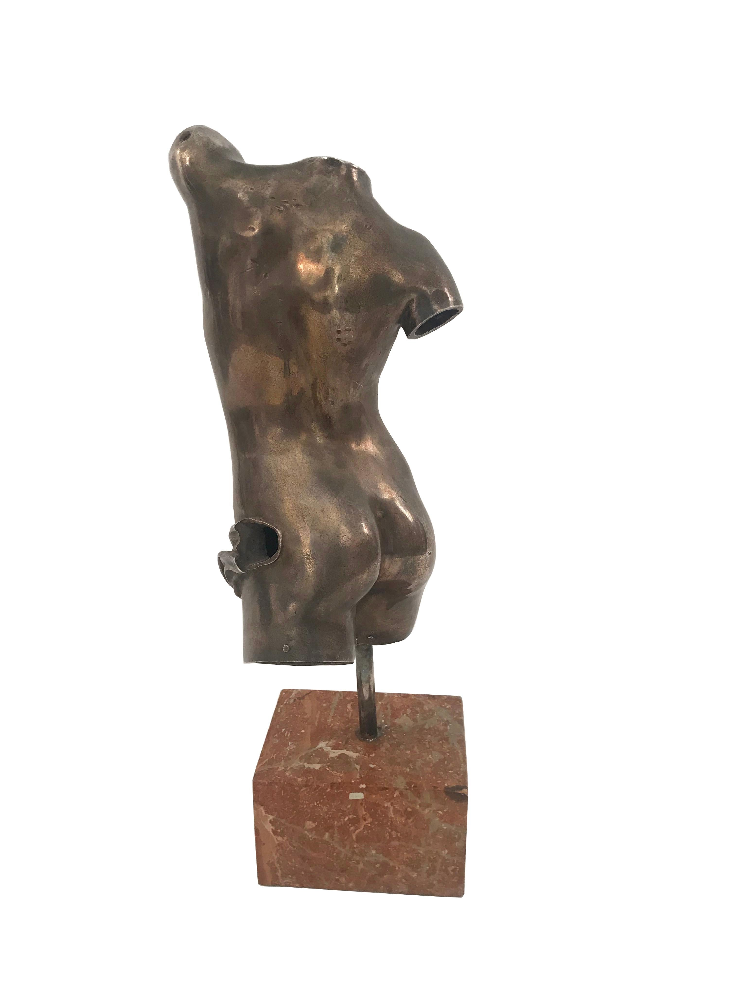 Neoclassical Italian Neo-Classic Bronze Torso Sculpture